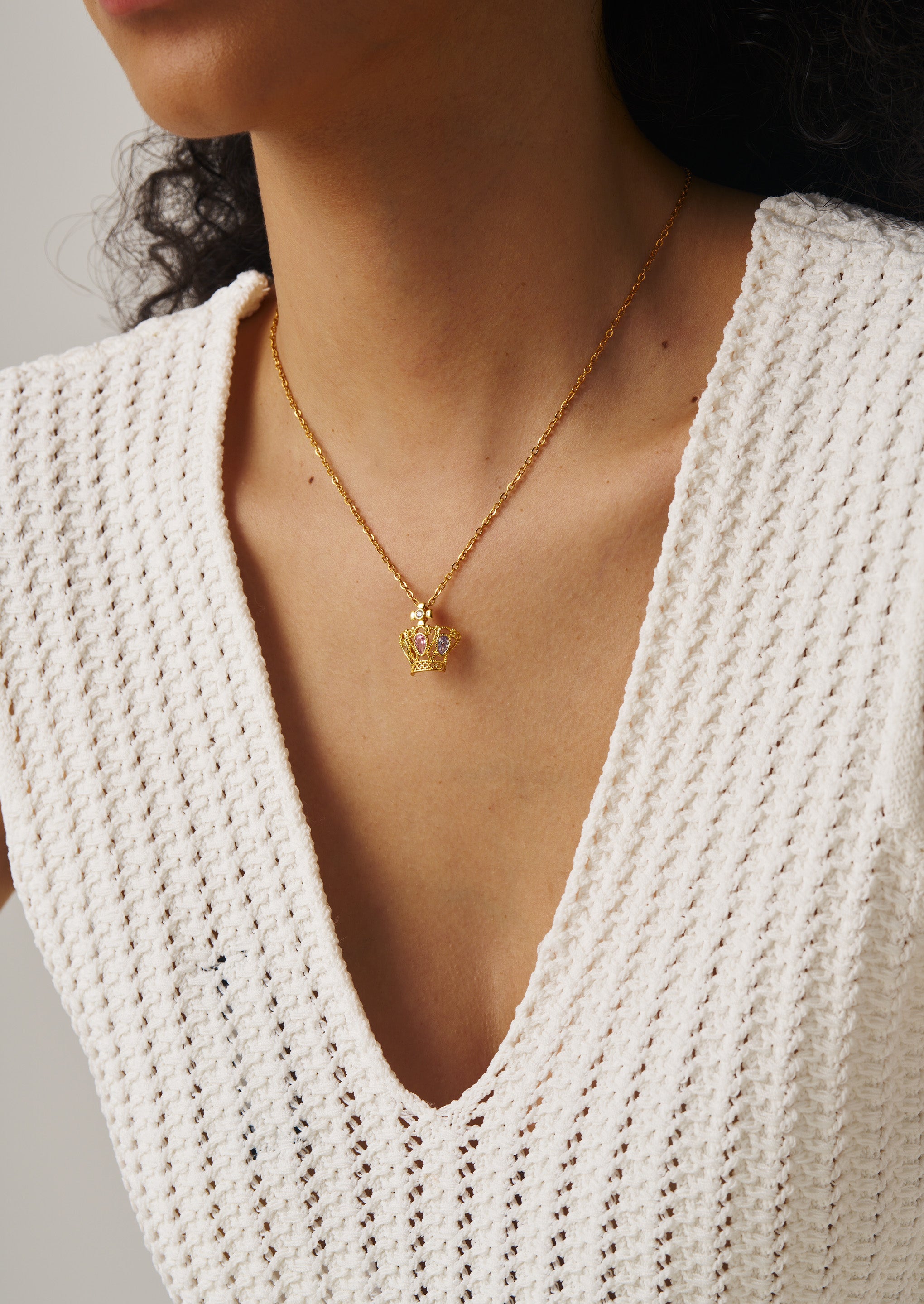 Crown Pendant Necklace
