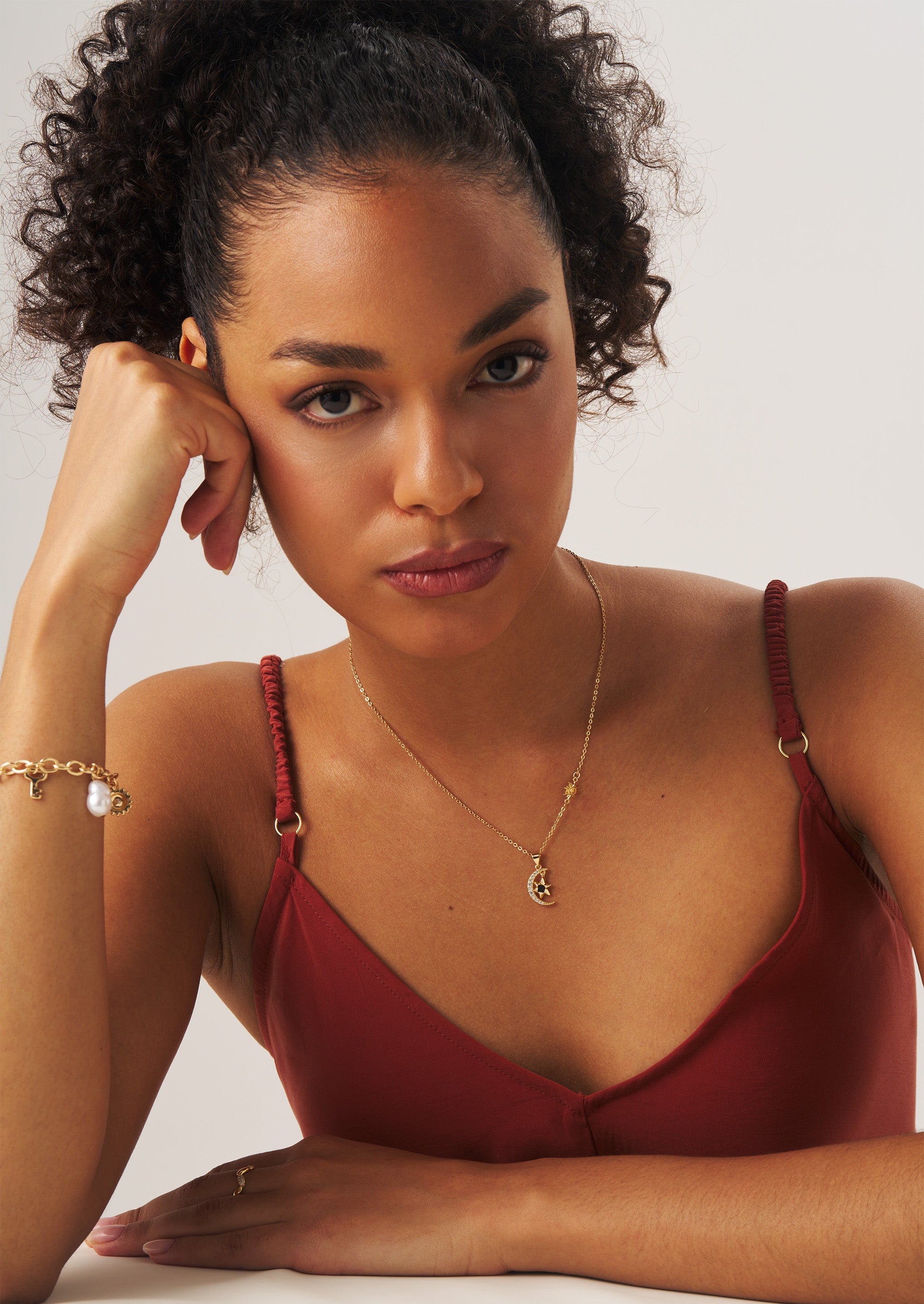 Star Moon Pendant Necklace