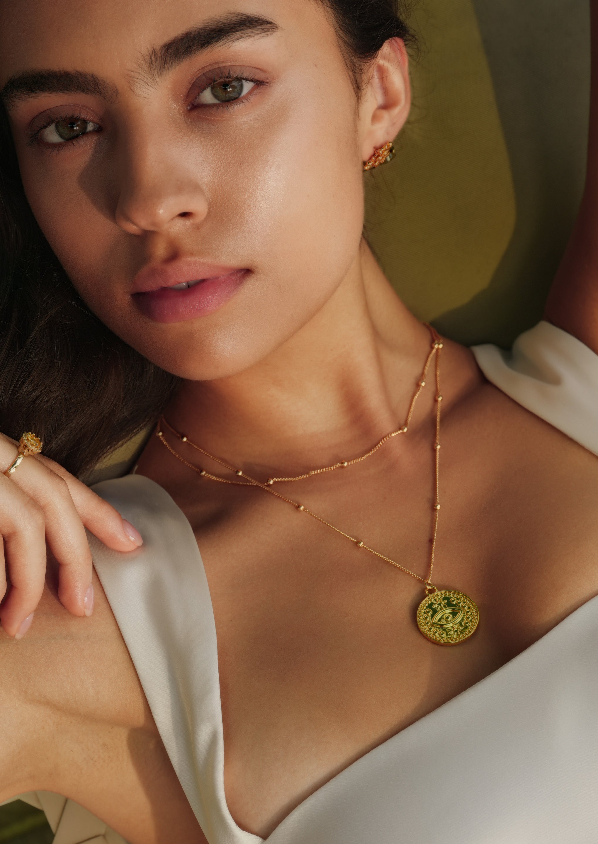 Evil Eye Coin Necklace