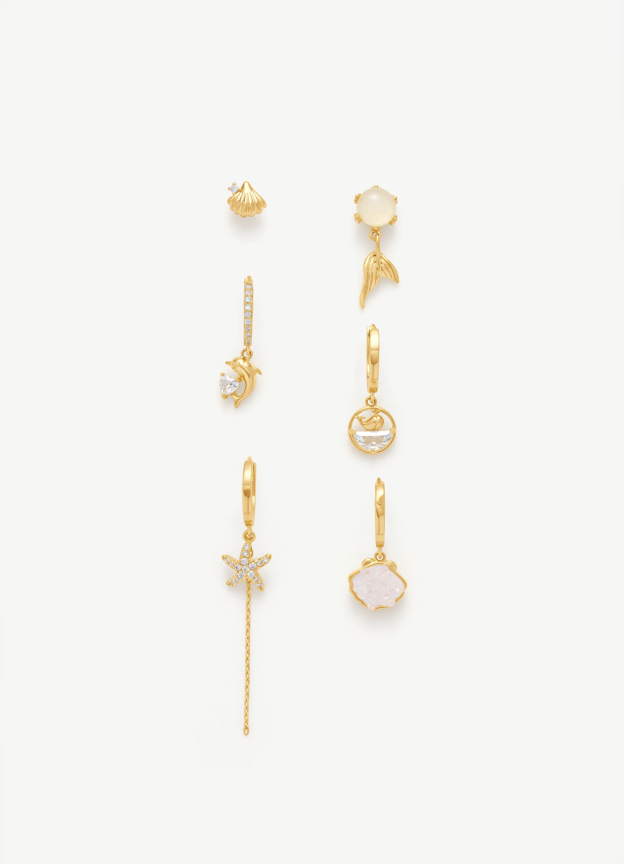 Ocean Charm Earrings Set