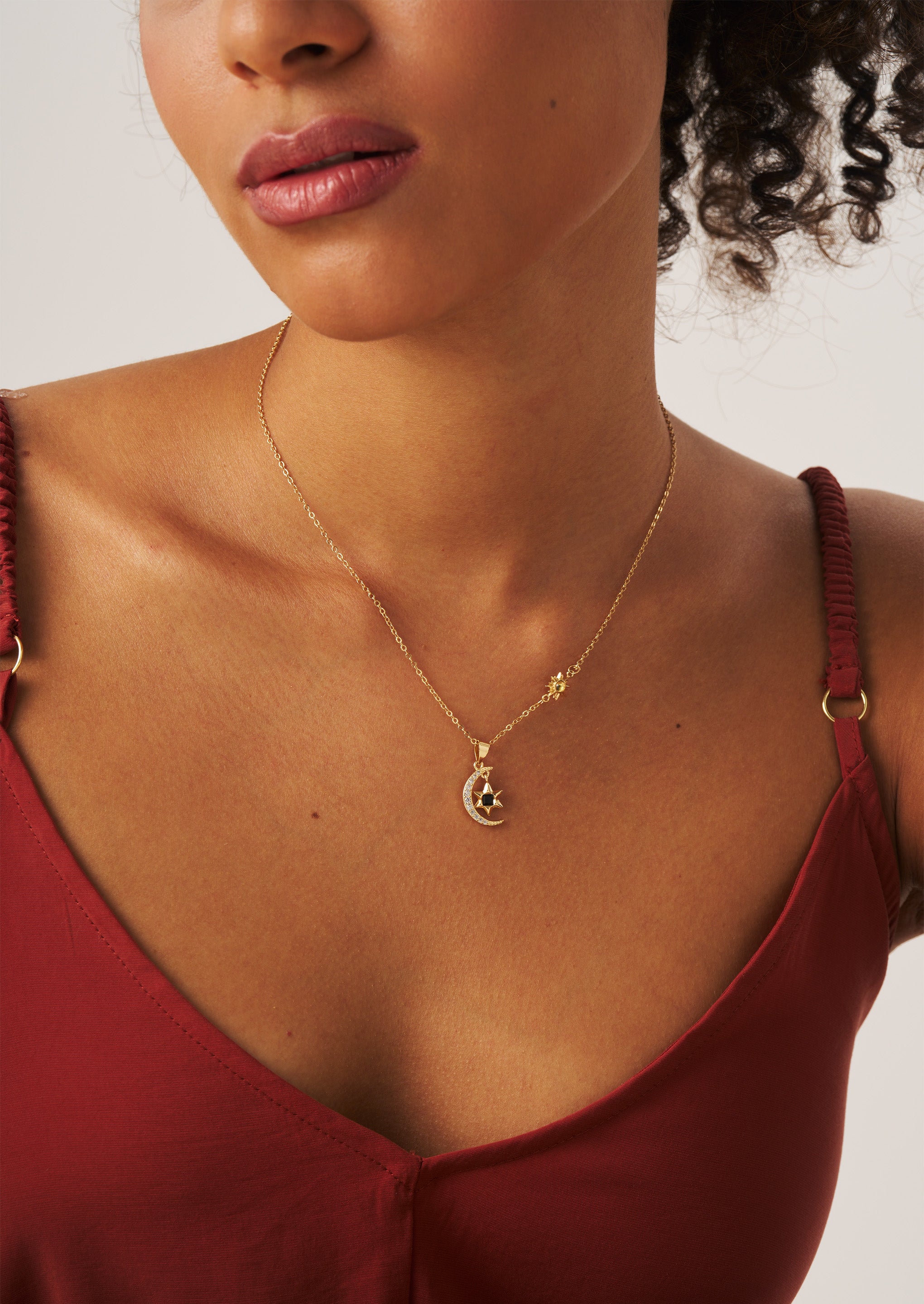 Star Moon Pendant Necklace