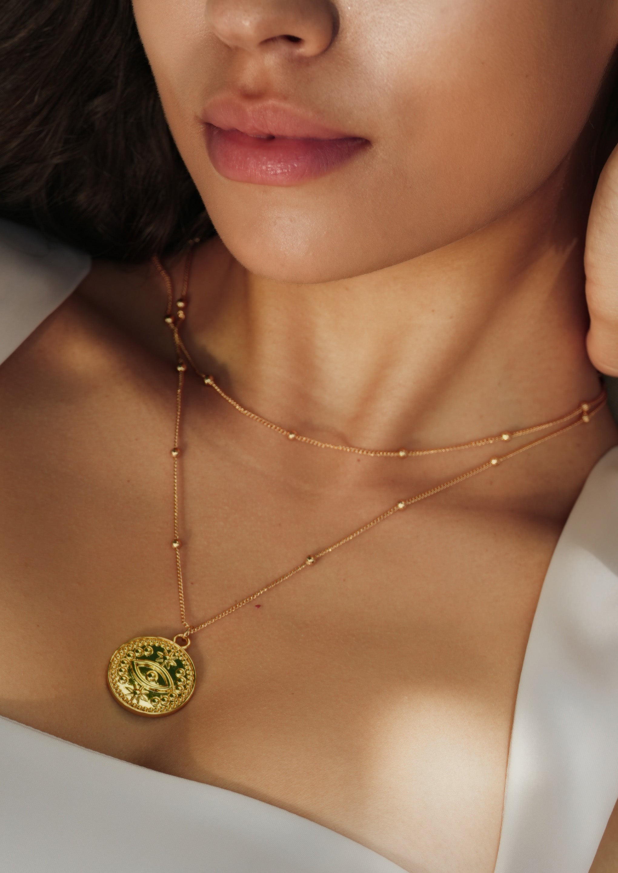 Evil Eye Coin Necklace