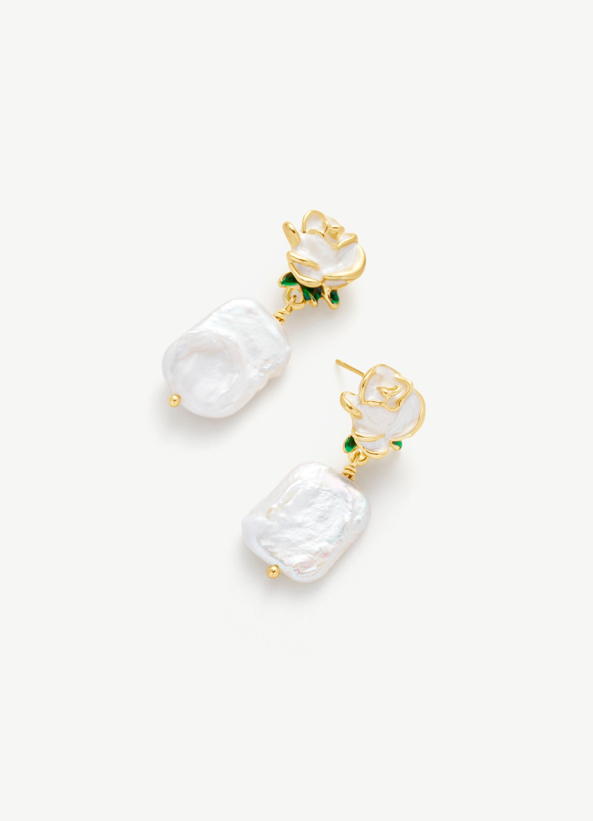 Flower Baroque Pearl Earrings