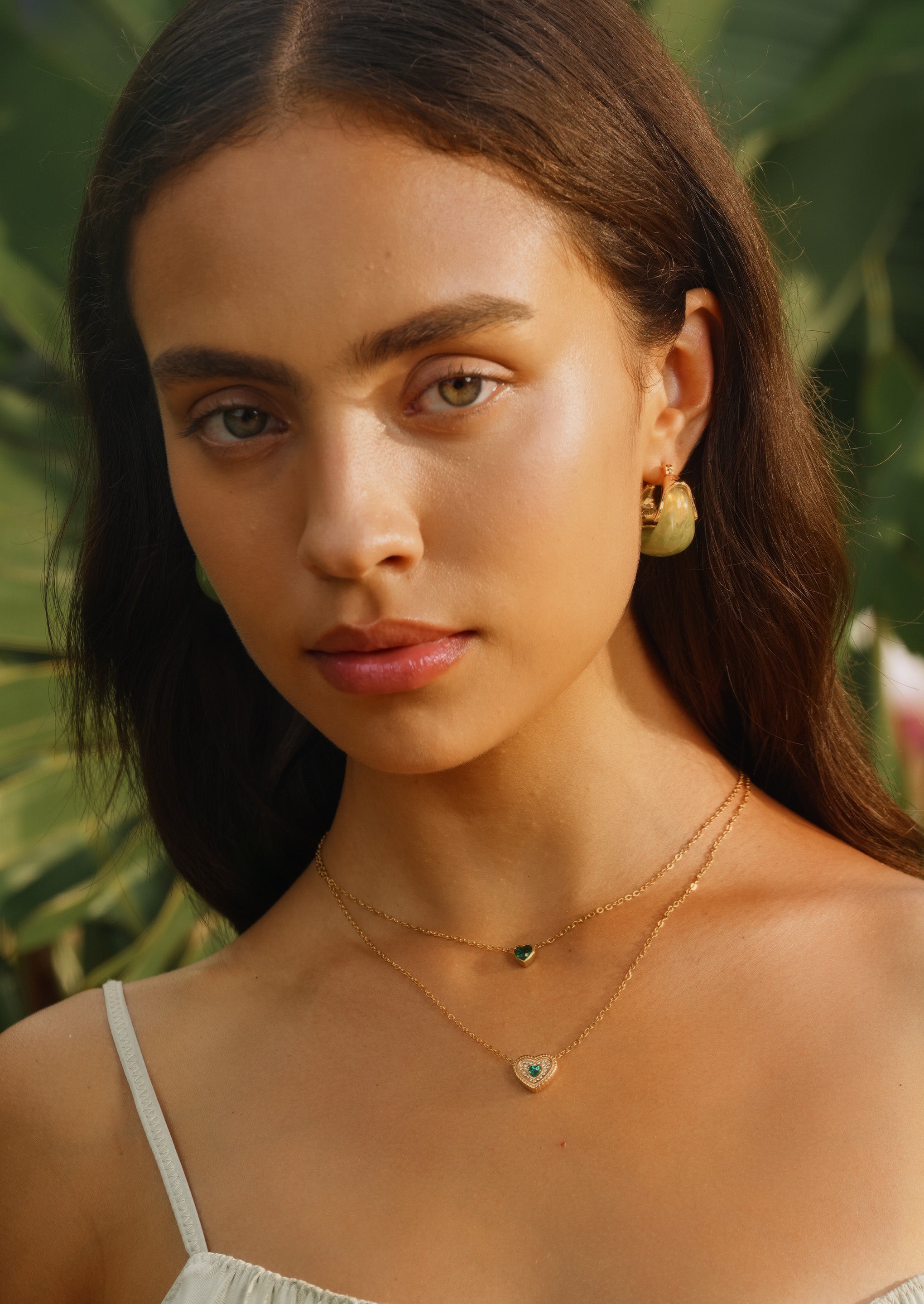 Double Heart Chain Necklace