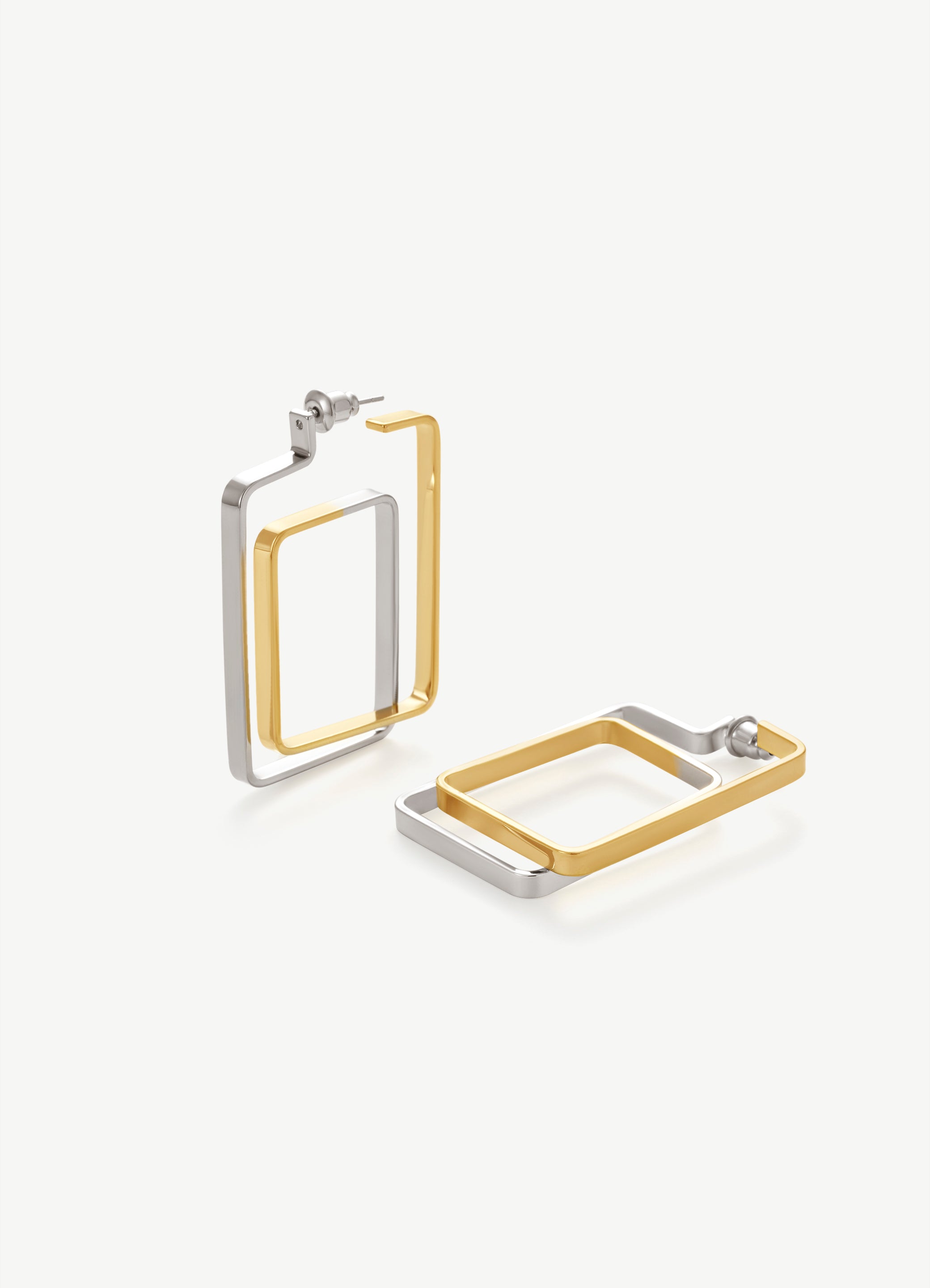 Geometric Square Hoop Earrings