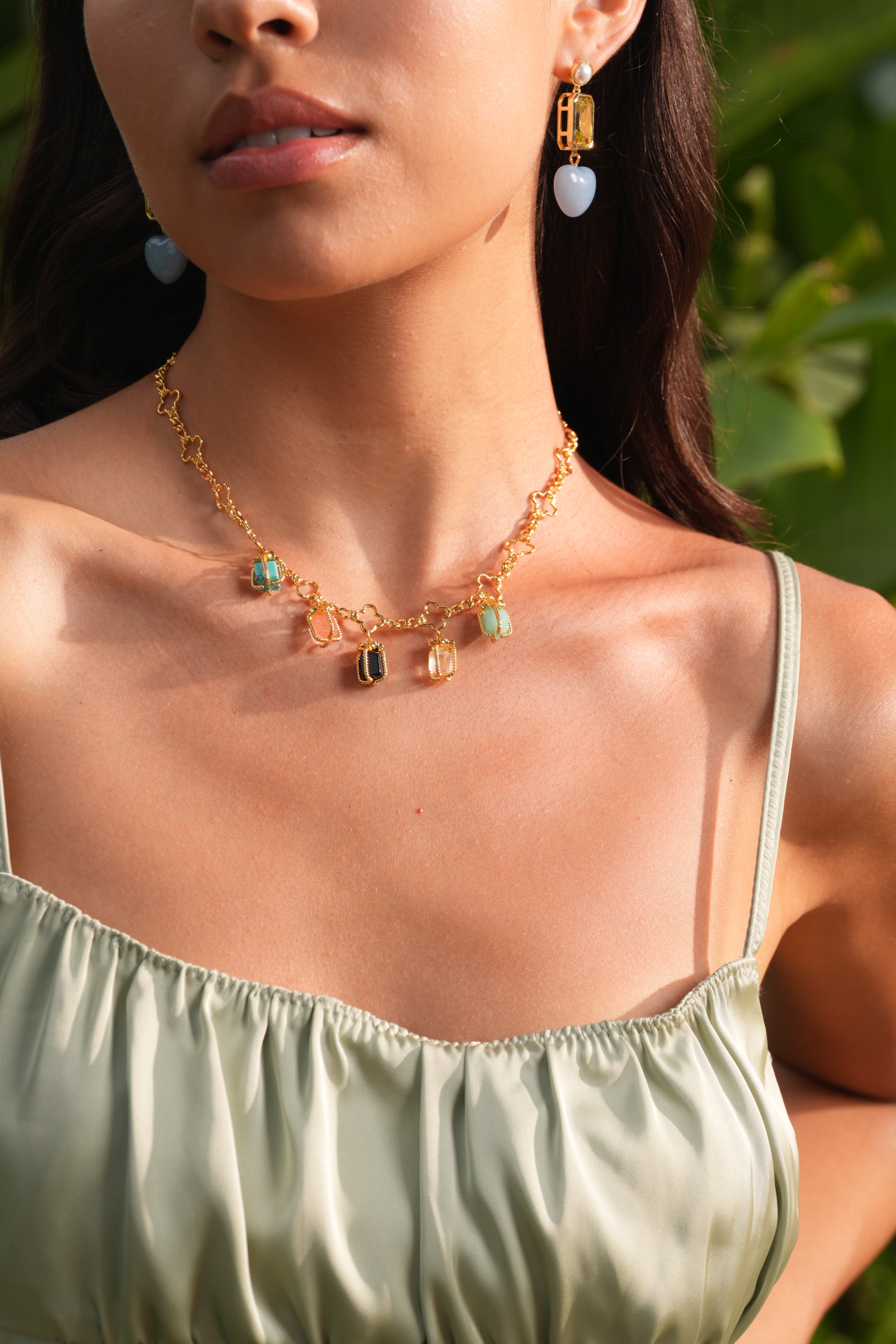 Iridescent Cube Necklace