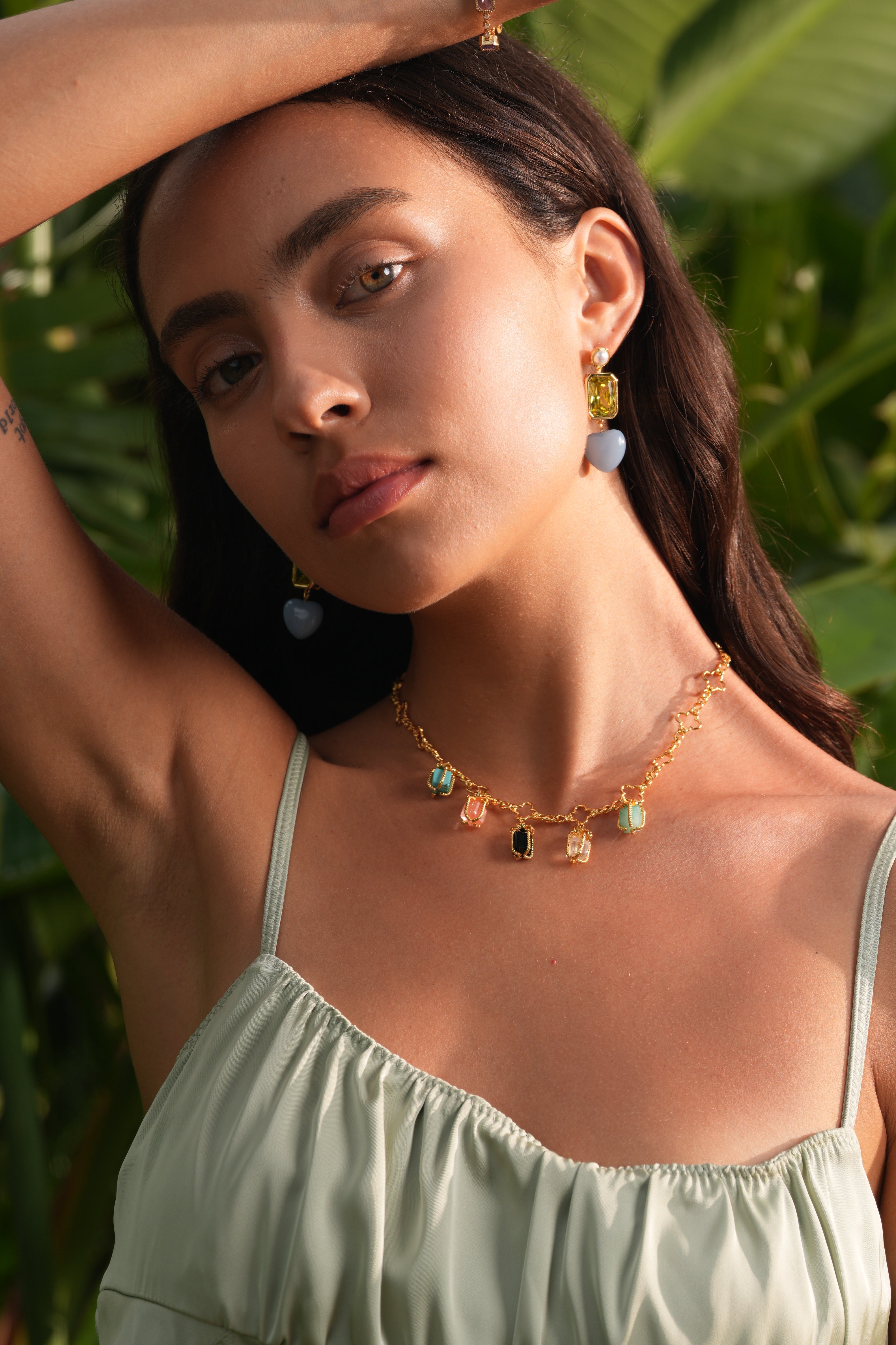 Iridescent Cube Necklace