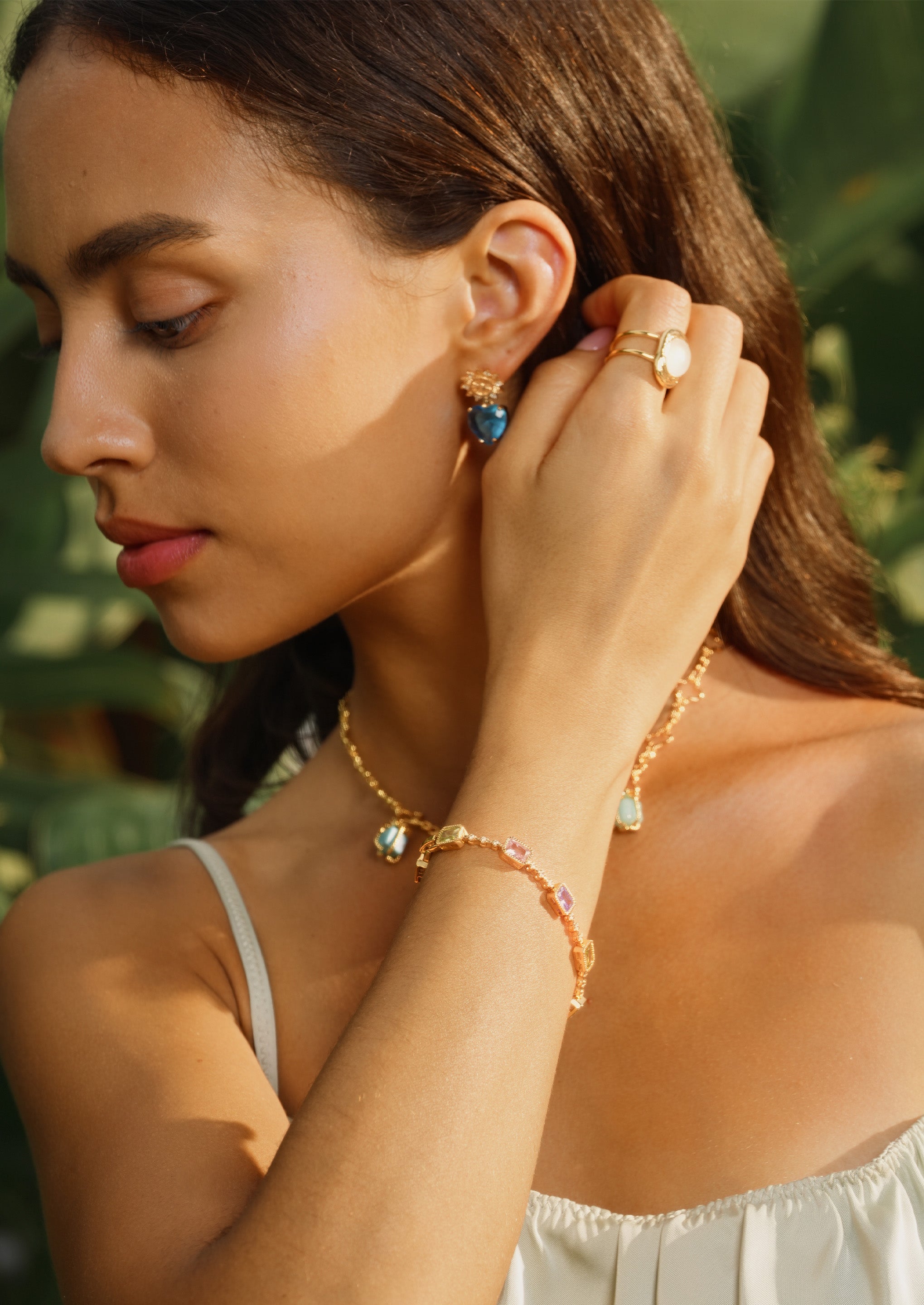 Colored Gemstone Bracelet