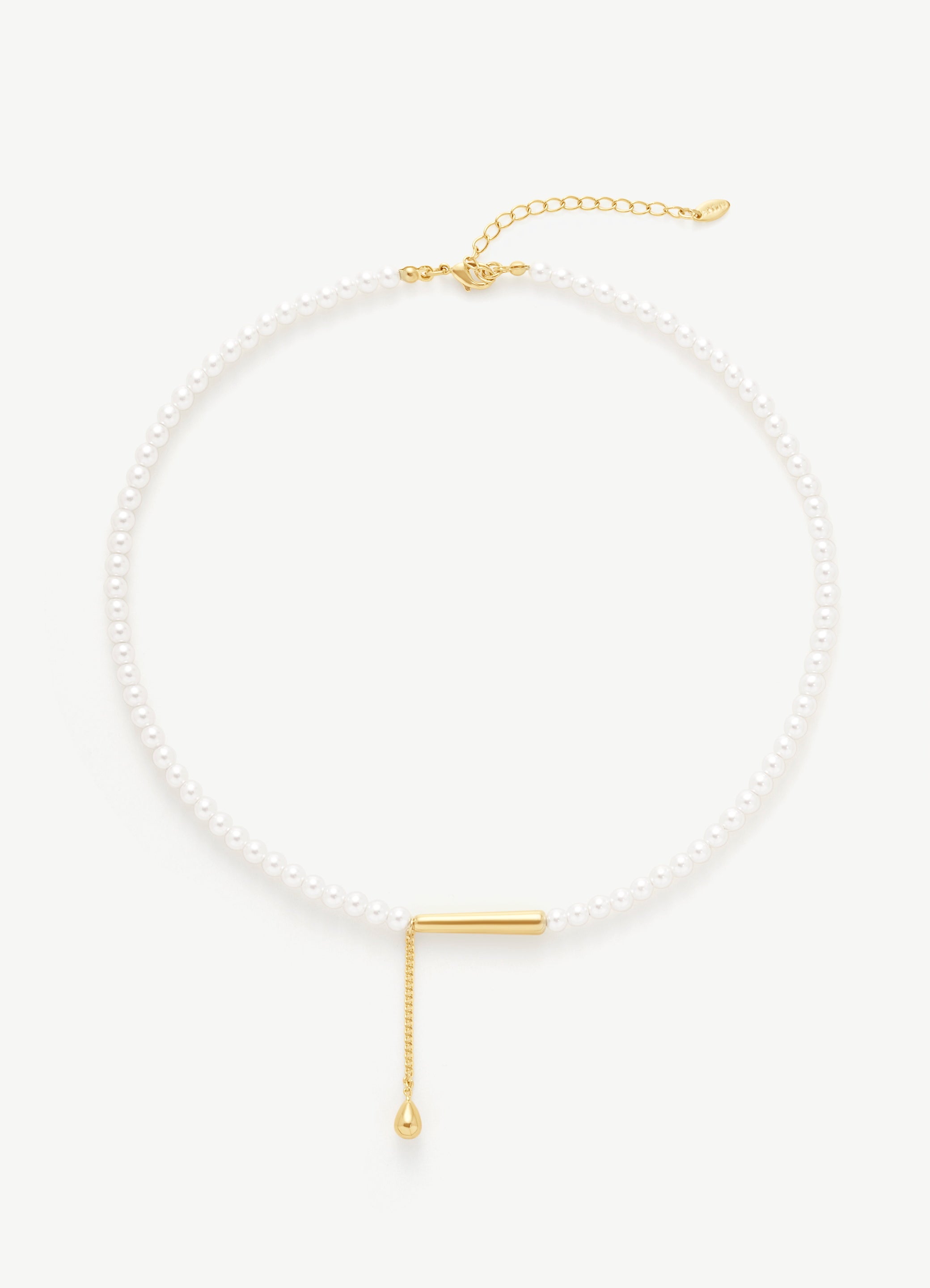 Pearl Bar Drop Necklace