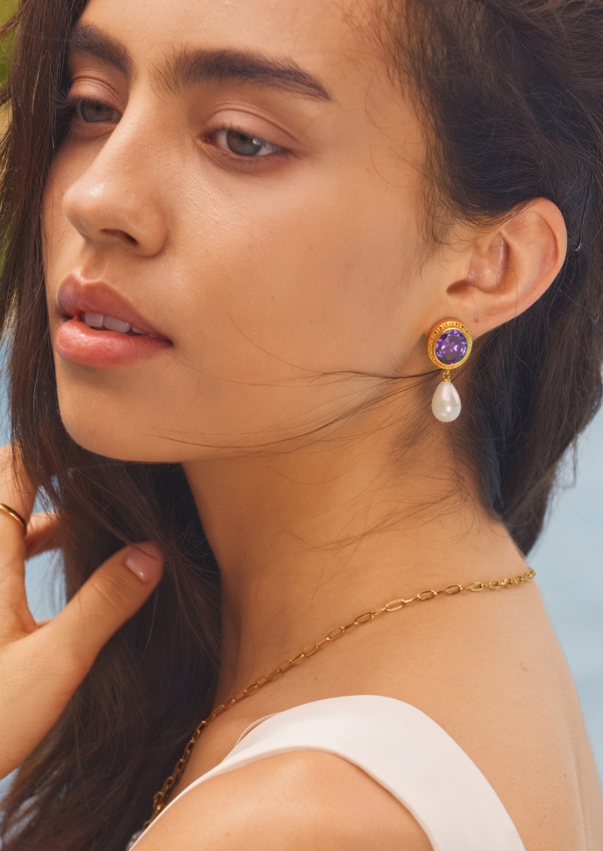 Pearl Drop Statement Earrings