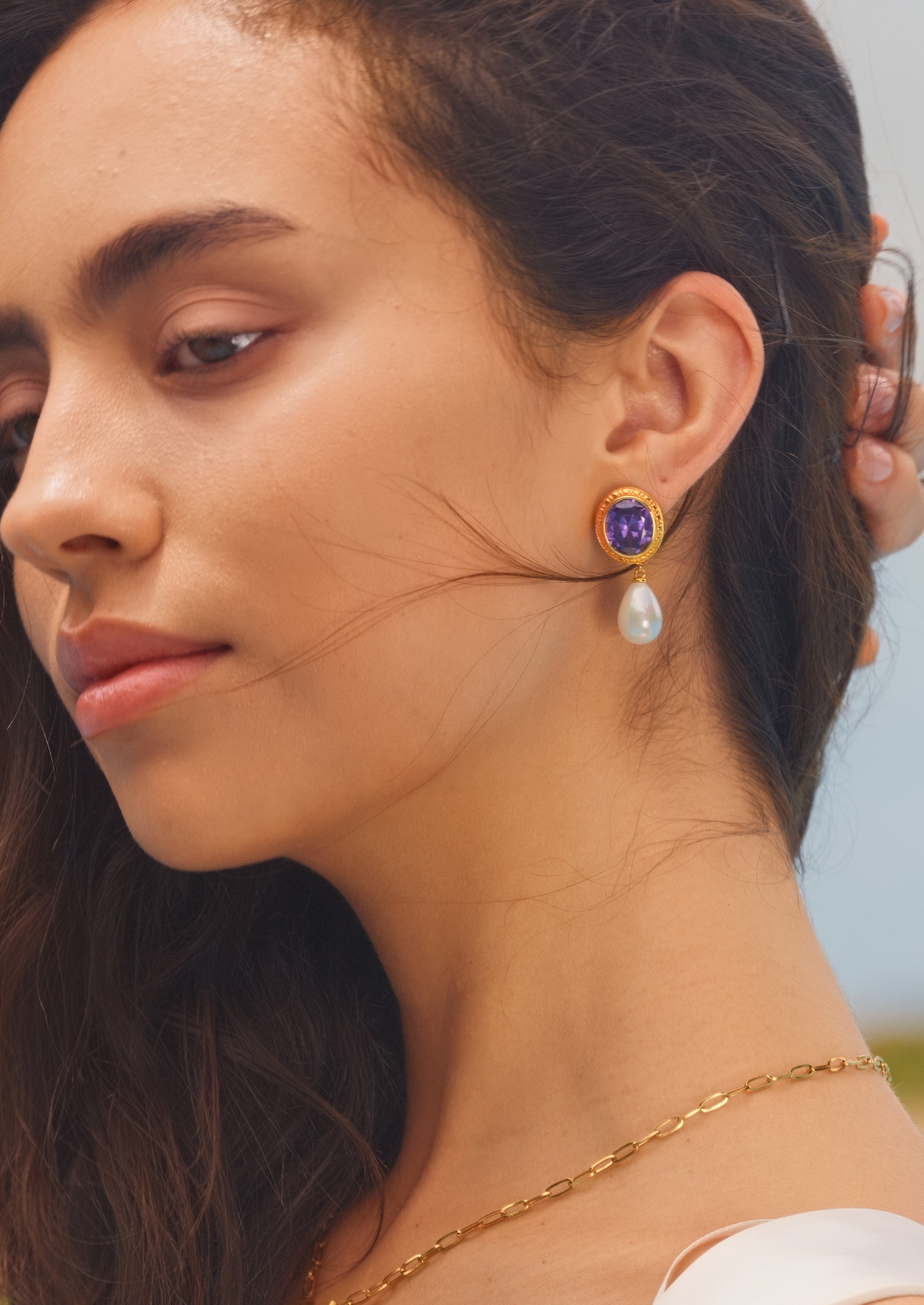 Pearl Drop Statement Earrings