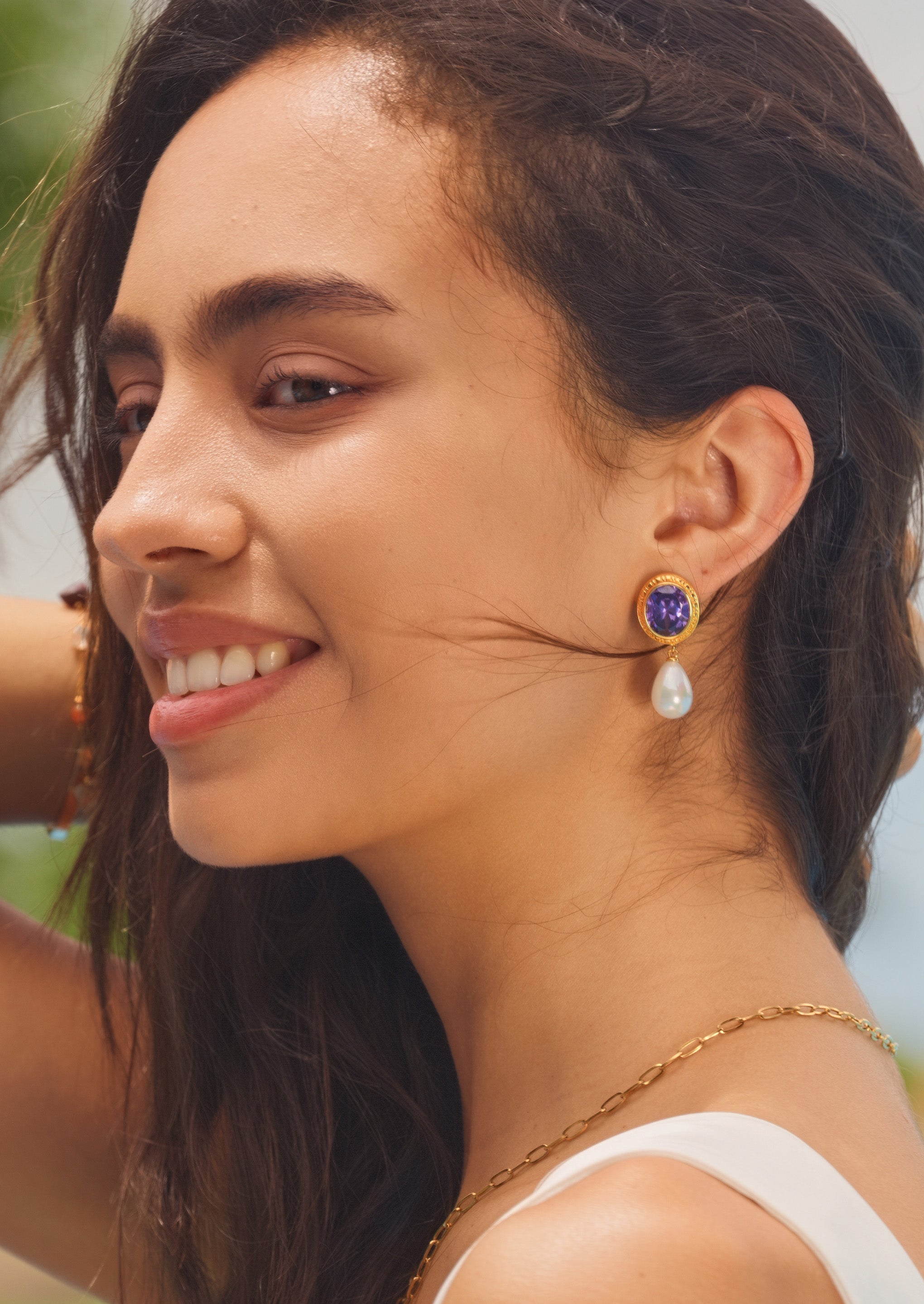 Pearl Drop Statement Earrings