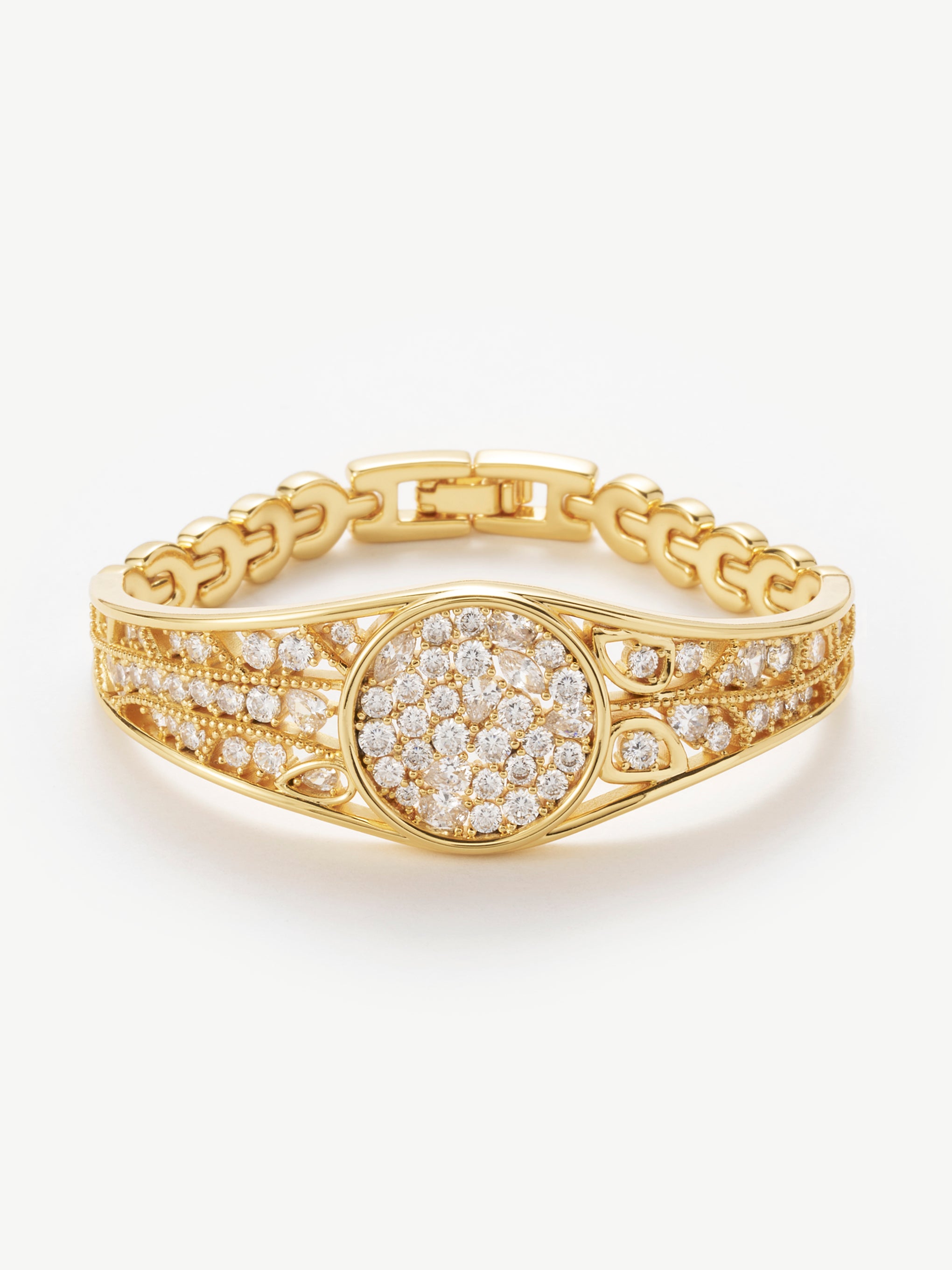 Watch Wide Bangle Bracelet