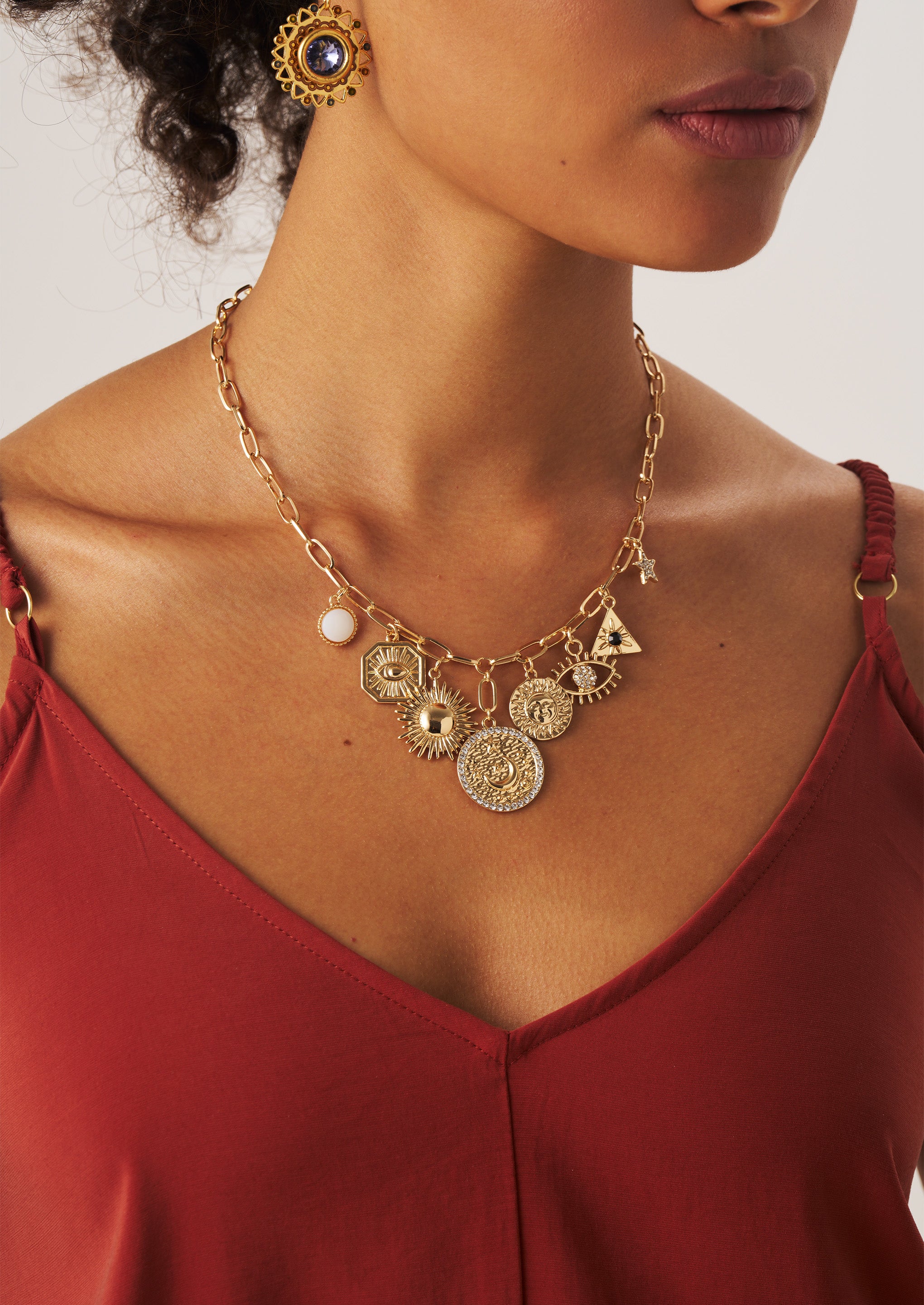 Sun Charm Pendant Necklace