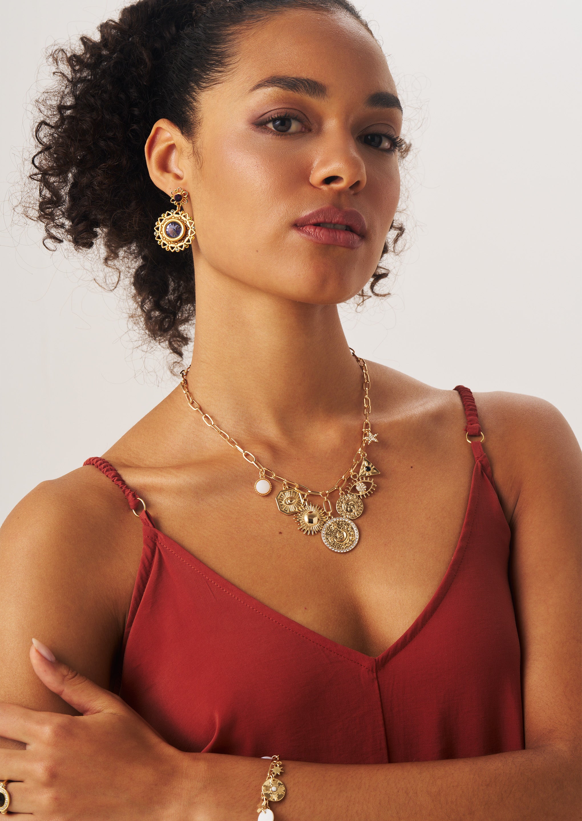 Sun Charm Pendant Necklace