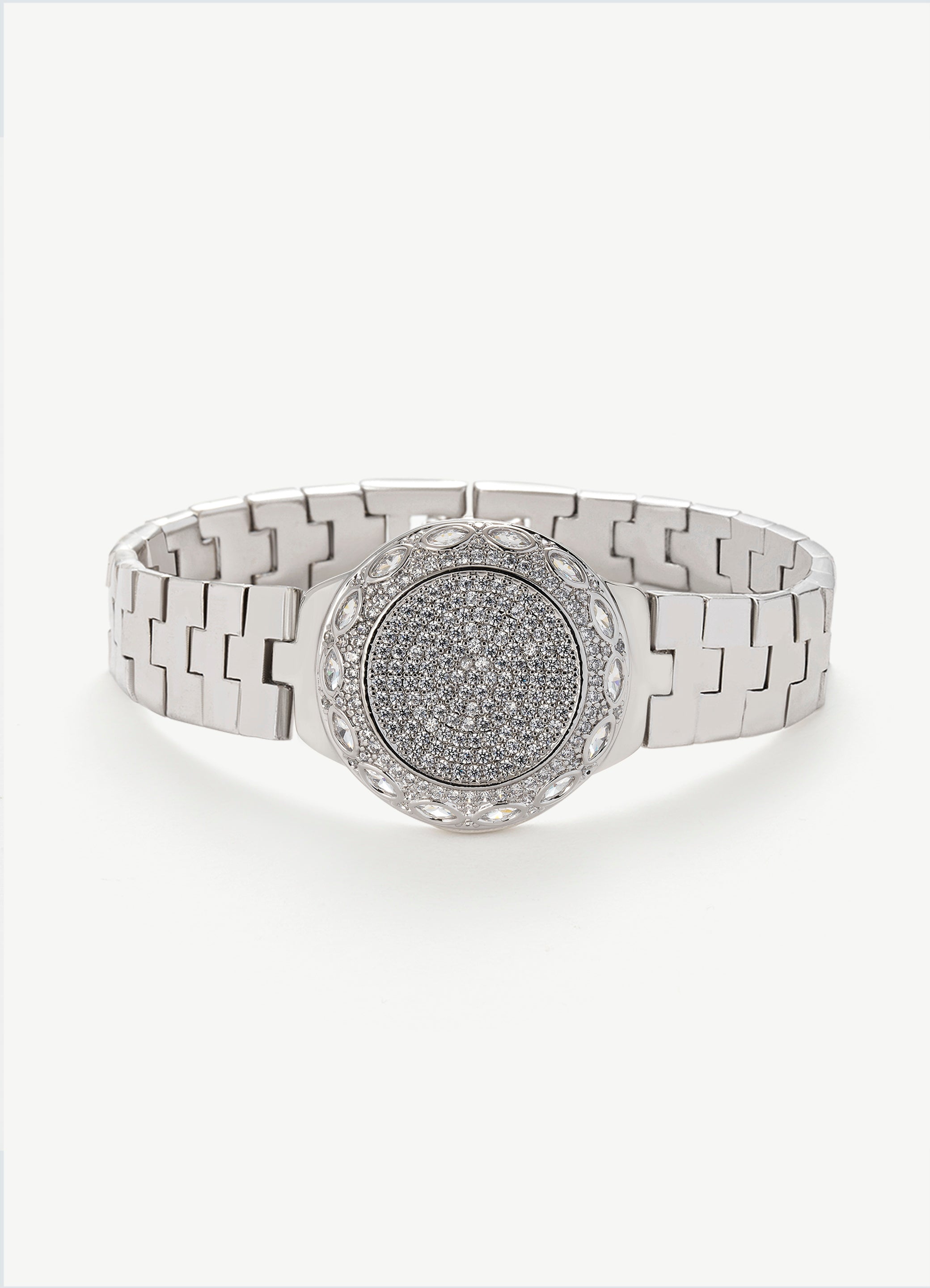 Pave Cluster Watch Bracelet