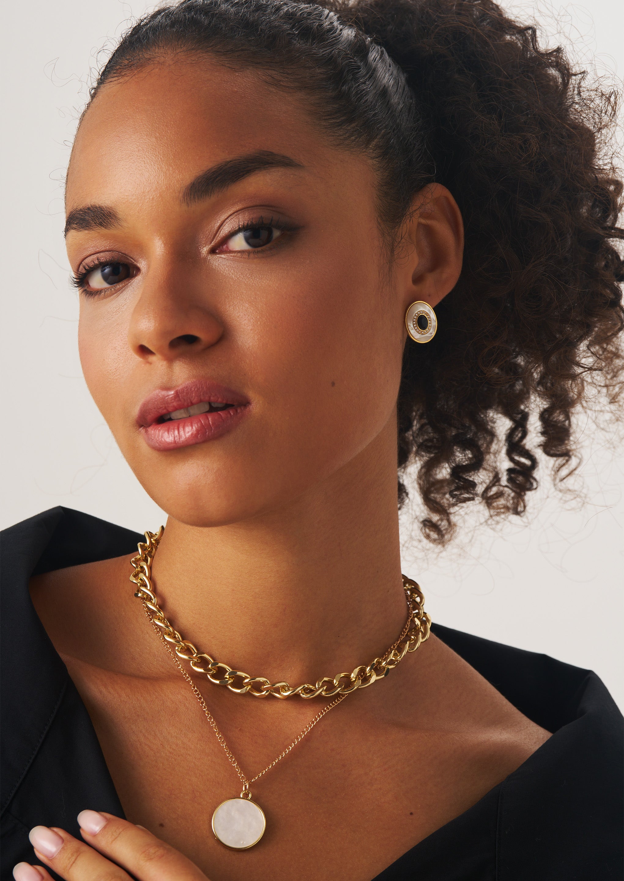 Oval Gemstone Stud Earrings