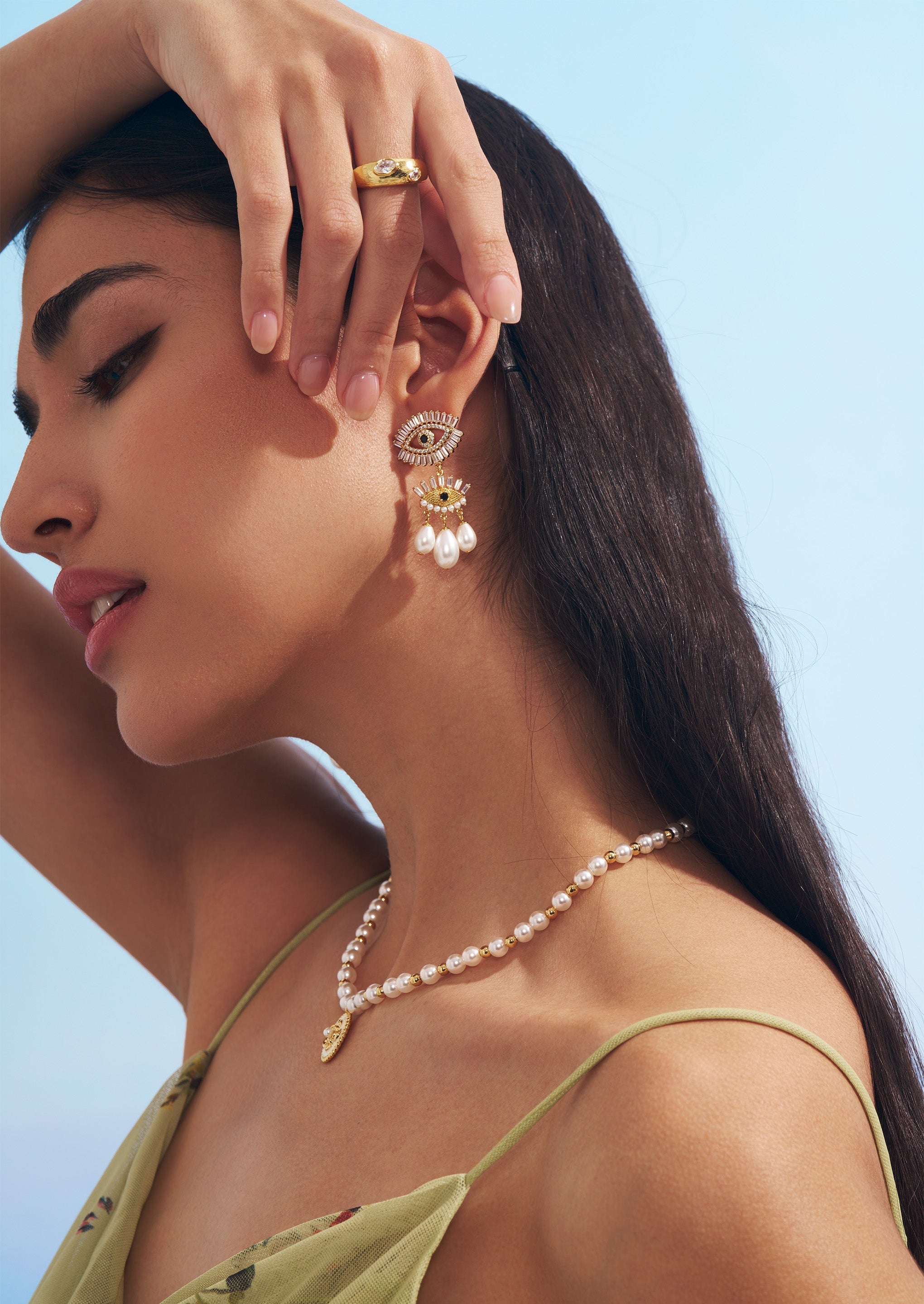 Evil Eye Charm Earrings