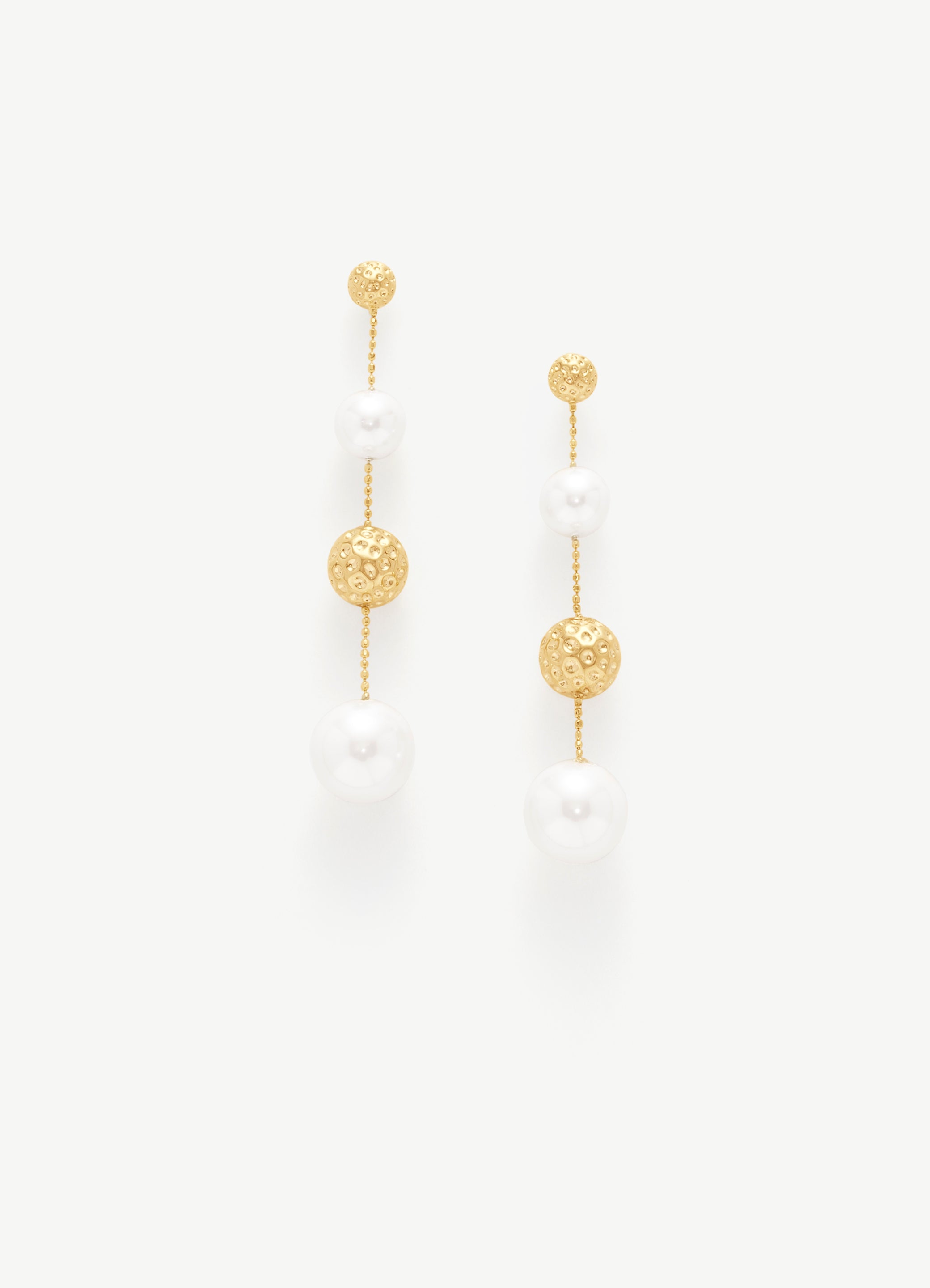 Layered Pearl Drop Earrings