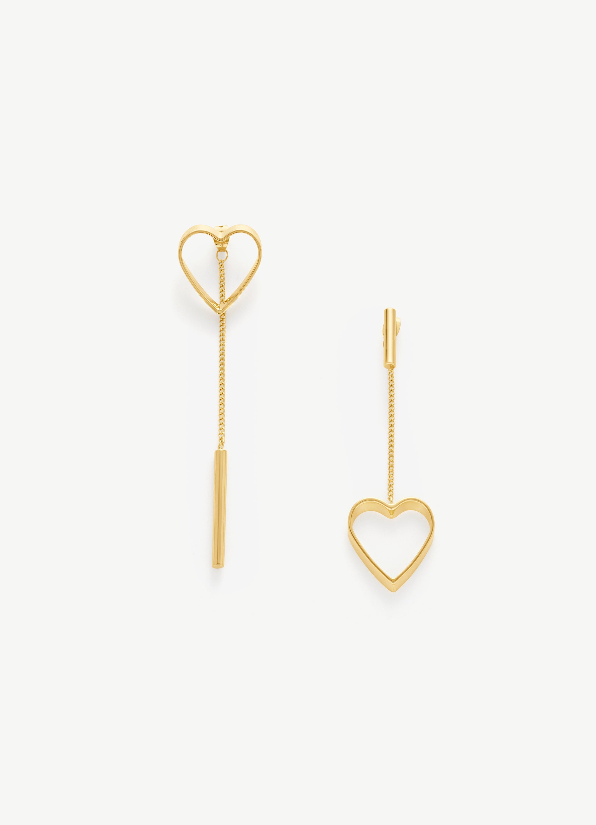 Asymmetric Heart Drop Earrings