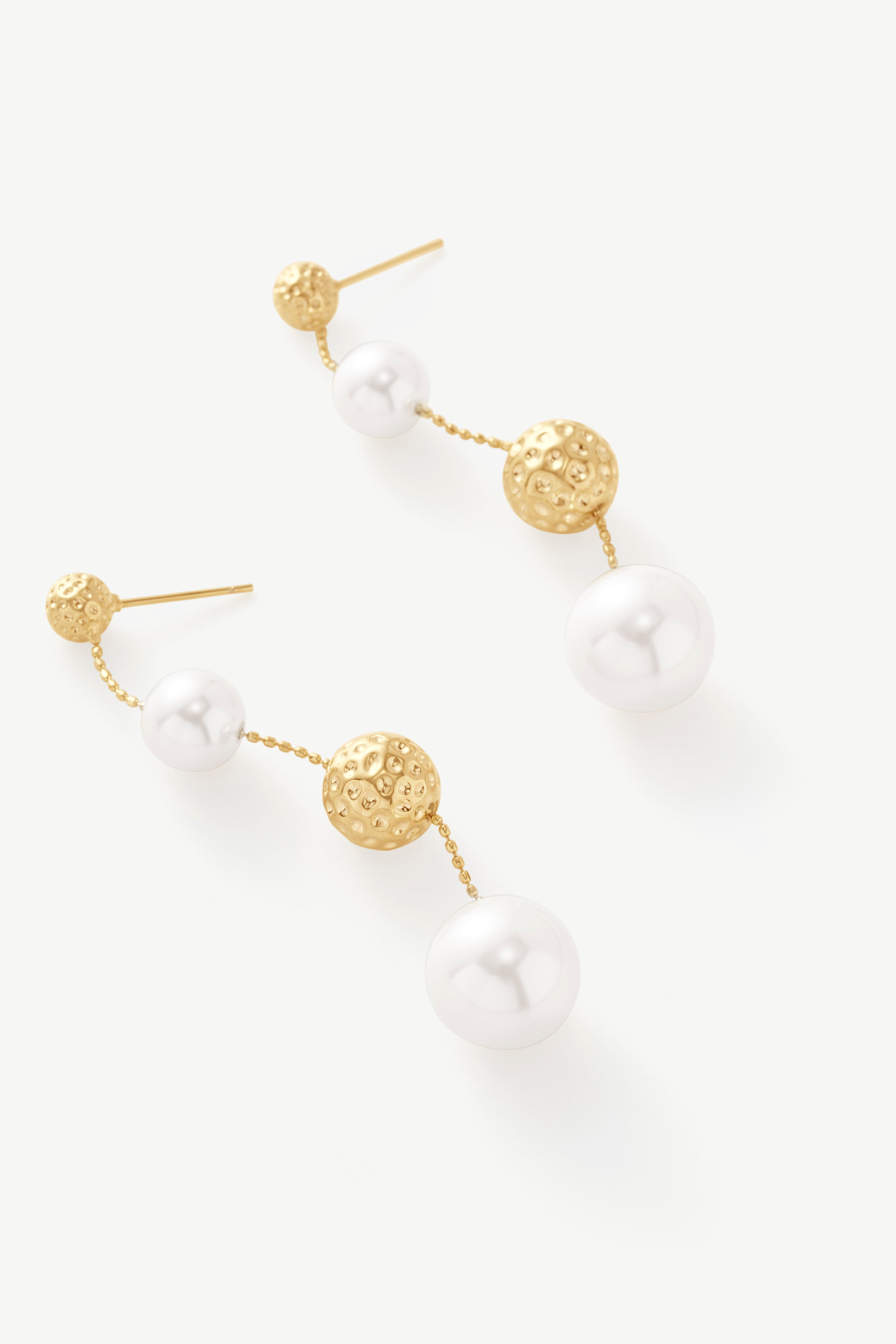 Layered Pearl Drop Earrings