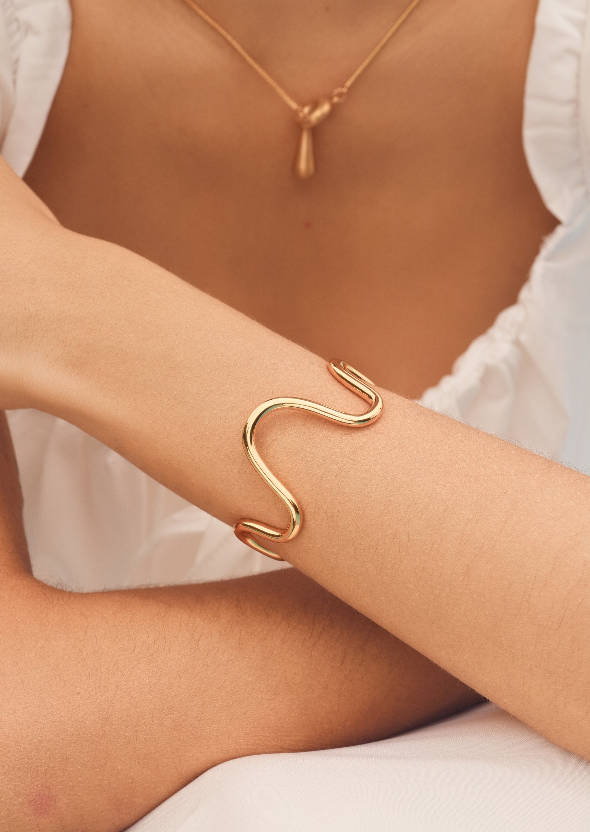 Molten Wave Cuff Bracelet