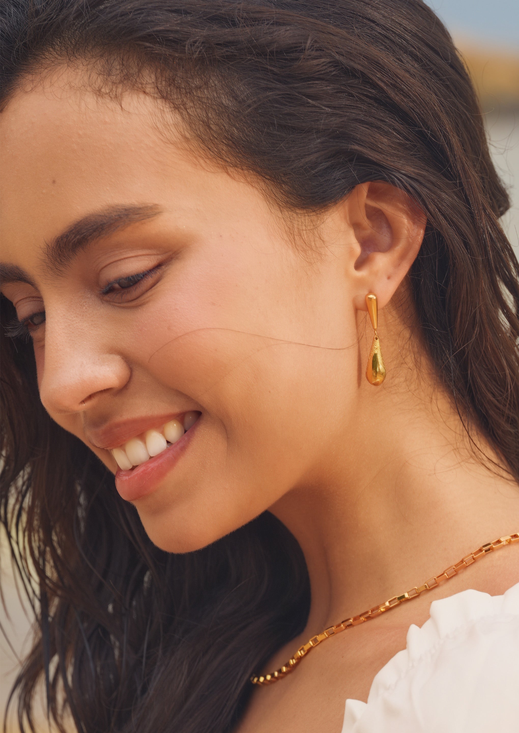 Textured Teardrop Earrings