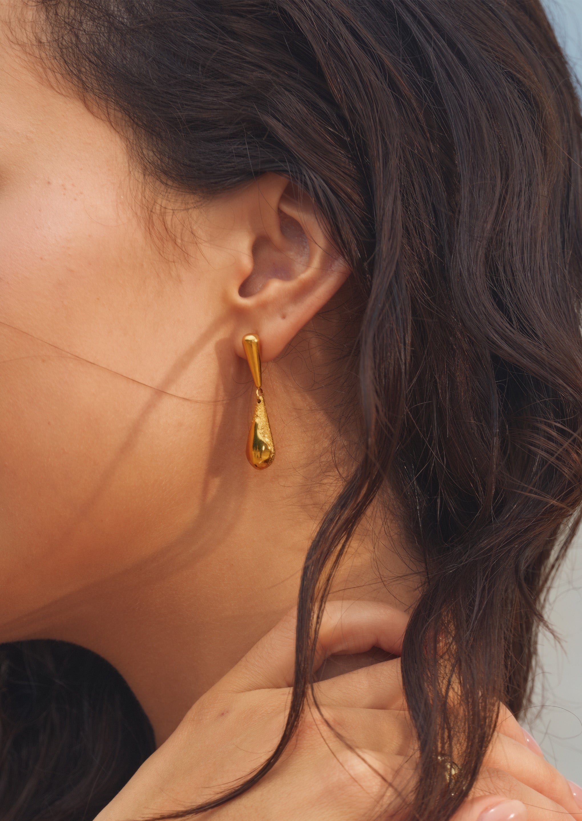 Textured Teardrop Earrings