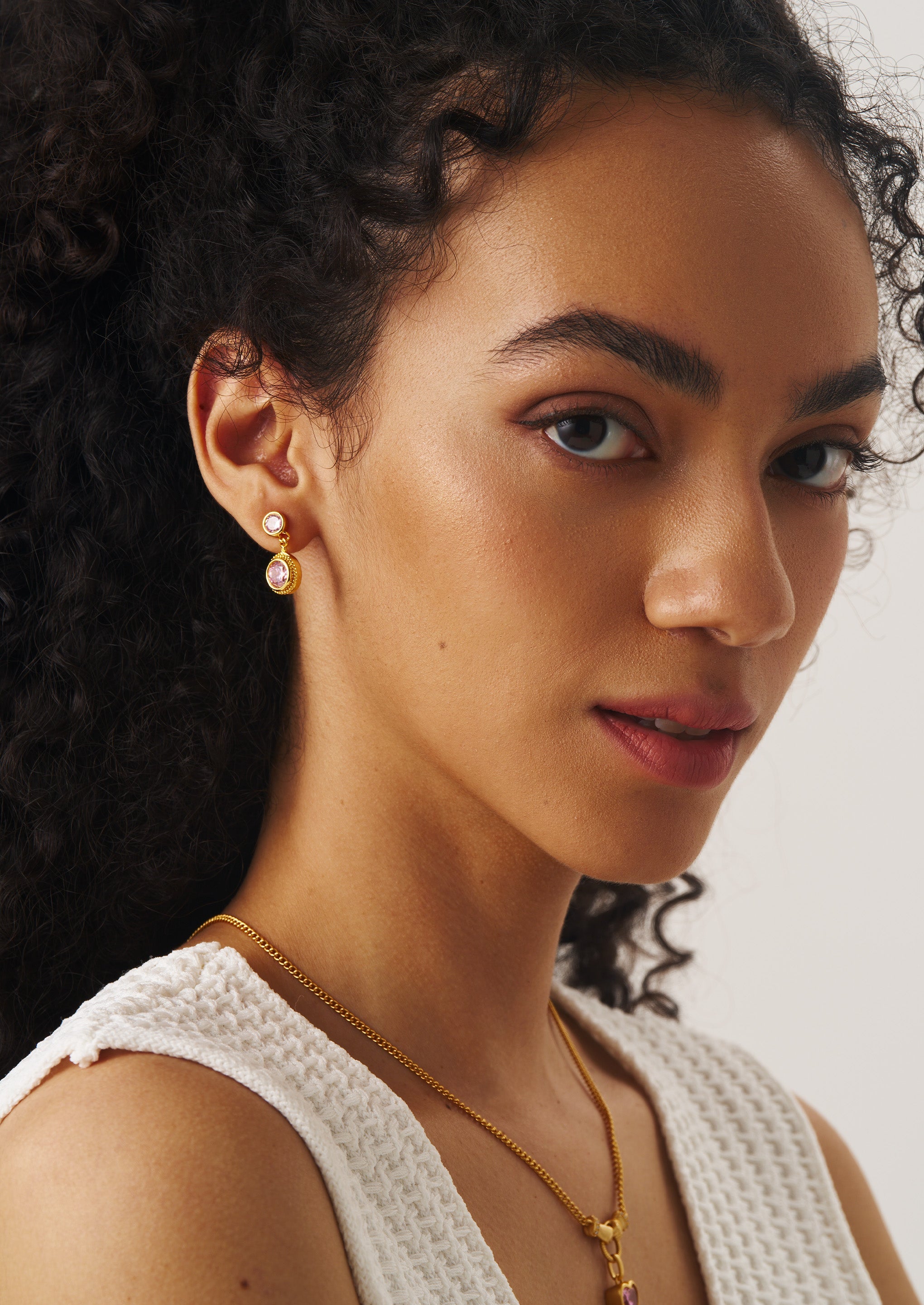 Gemstone Drop Earrings