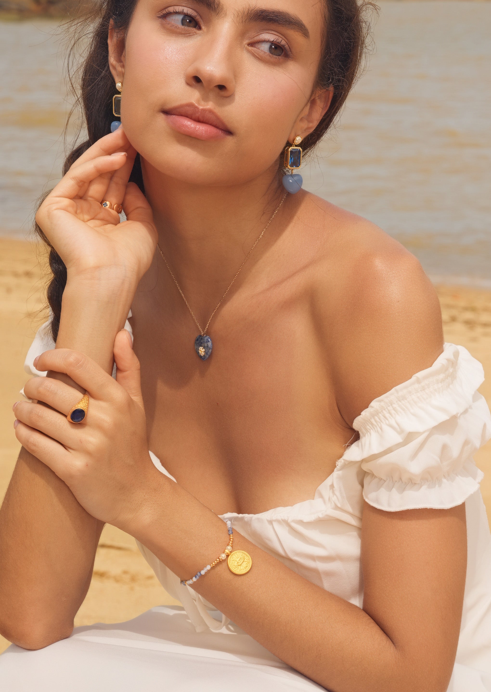 Oval Gemstone Chunky Ring