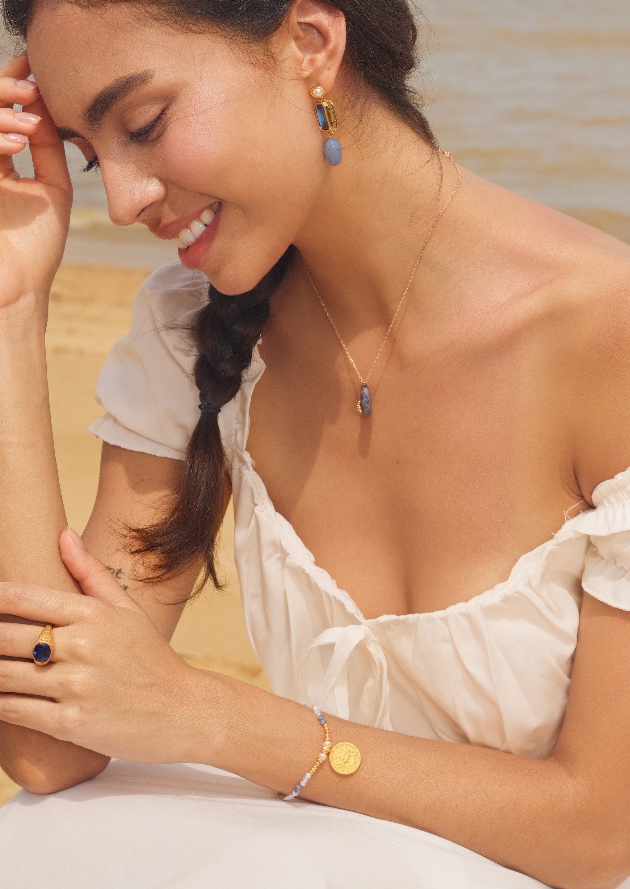 Oval Gemstone Chunky Ring