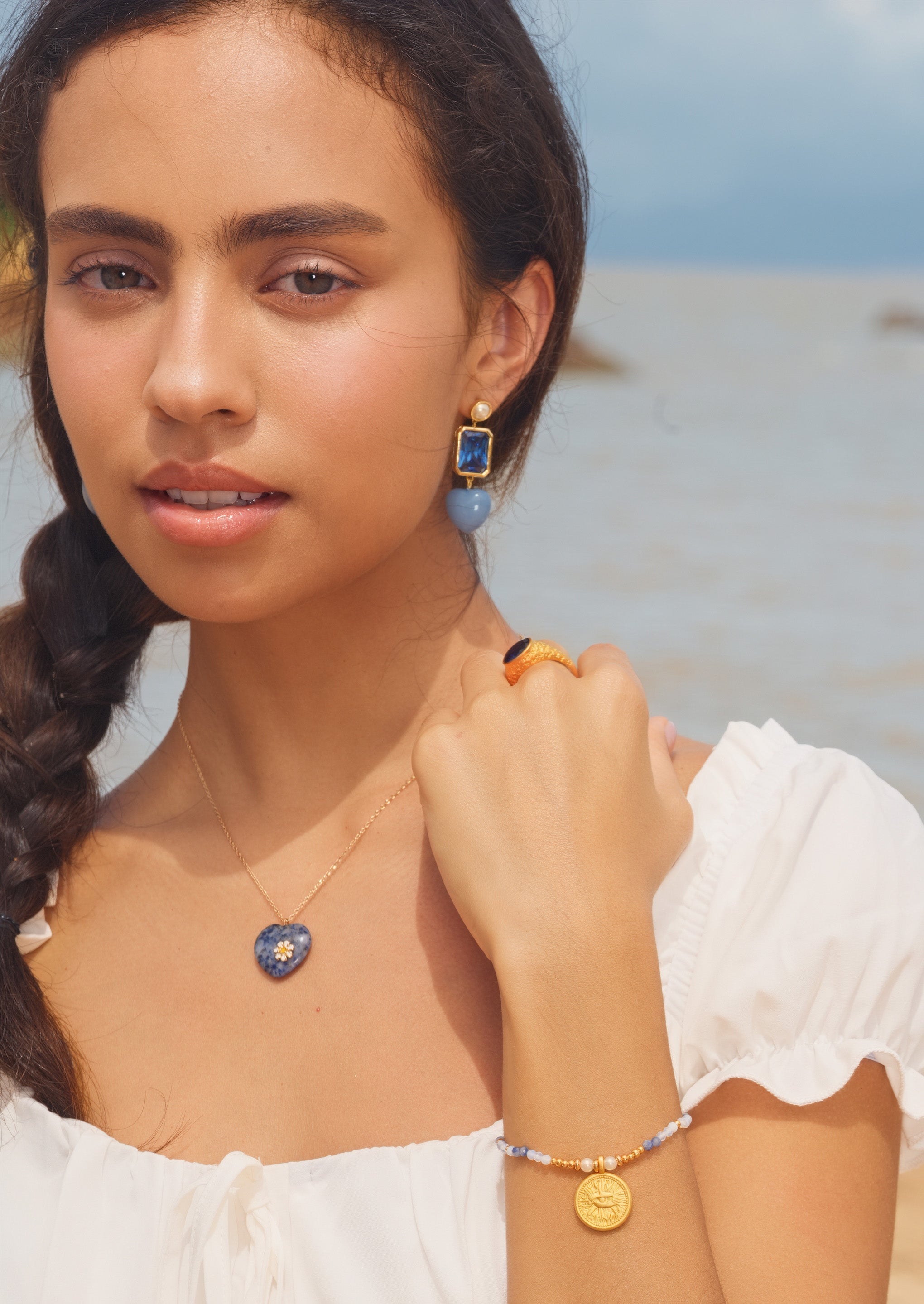 Coin Charm Beaded Bracelet