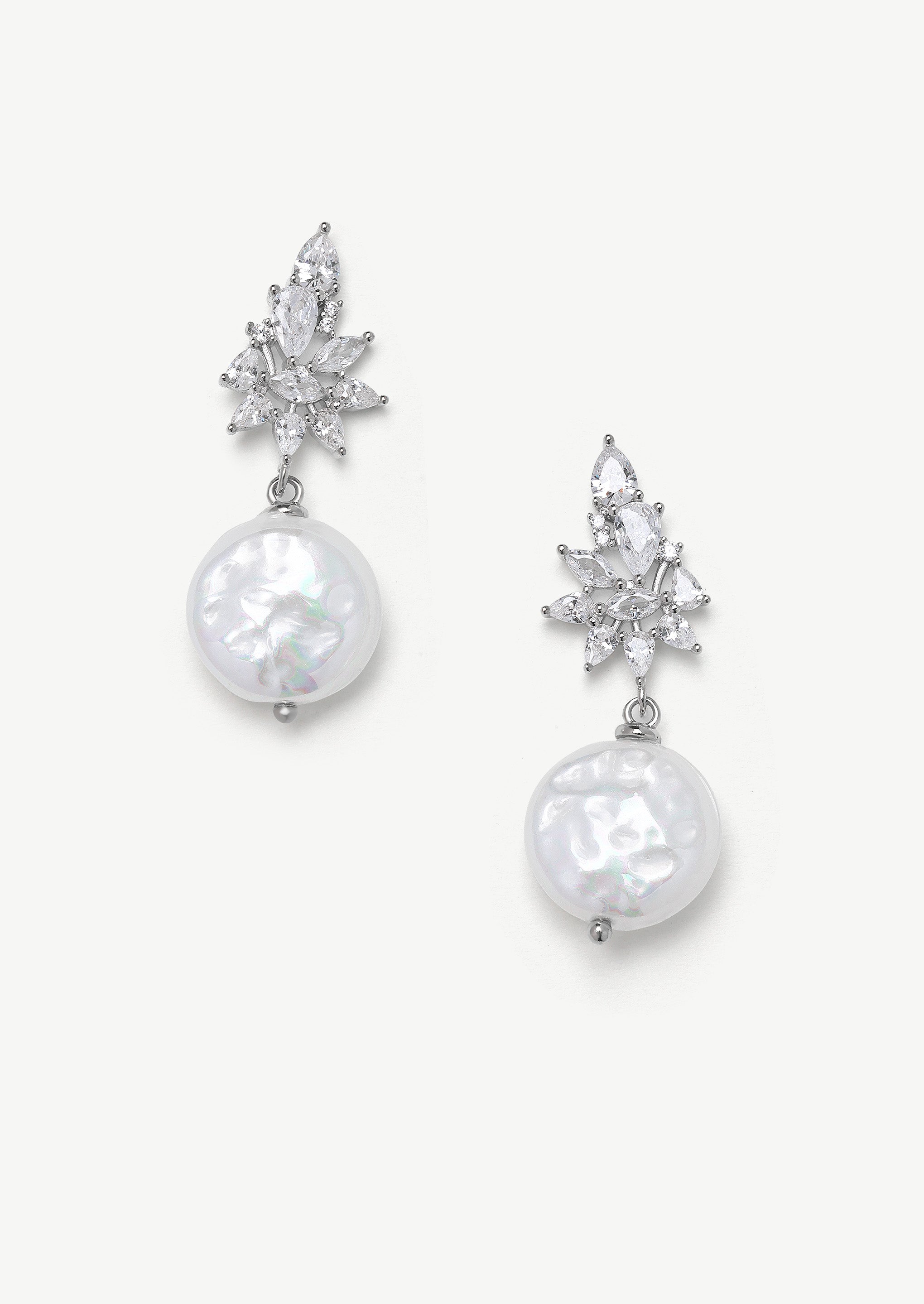 Floral Pearl Drop Earrings