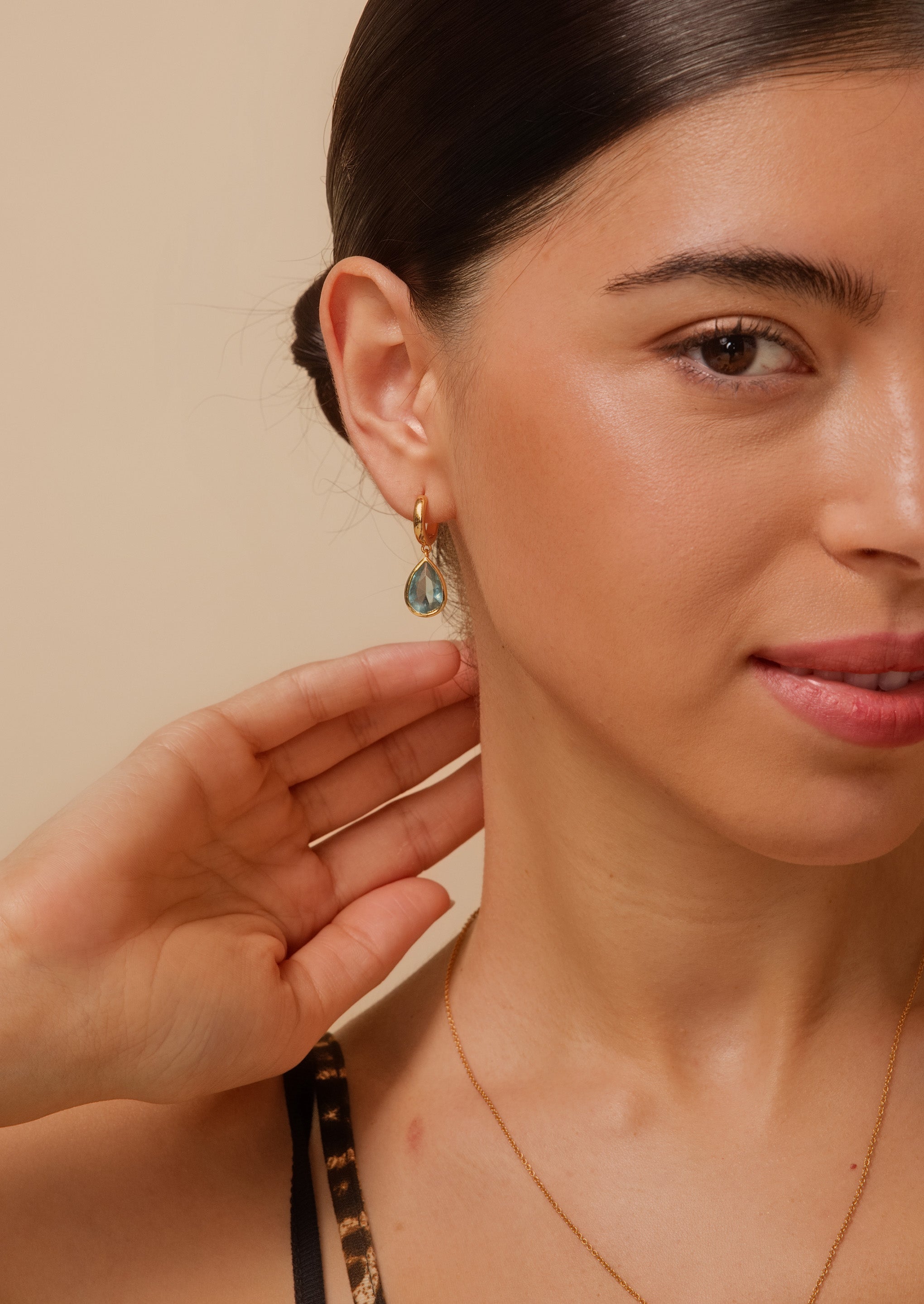 Ocean Drop Hoop Earrings