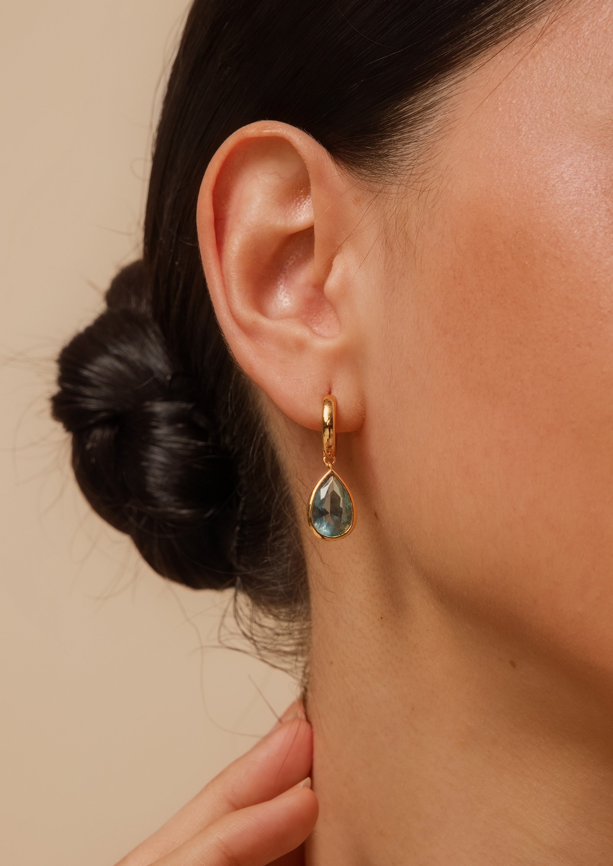 Ocean Drop Hoop Earrings