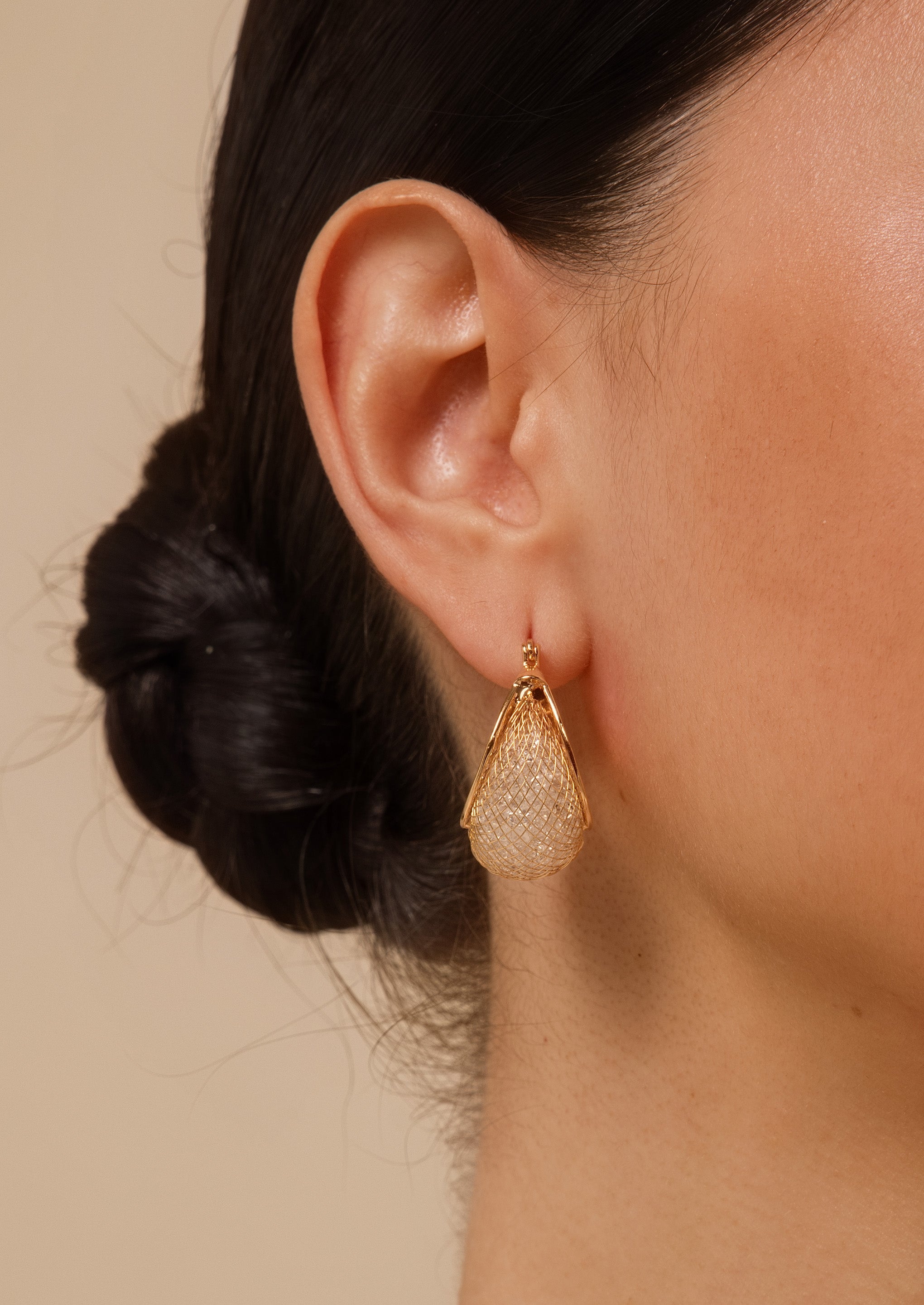 Pave Chubby Hoop Earrings