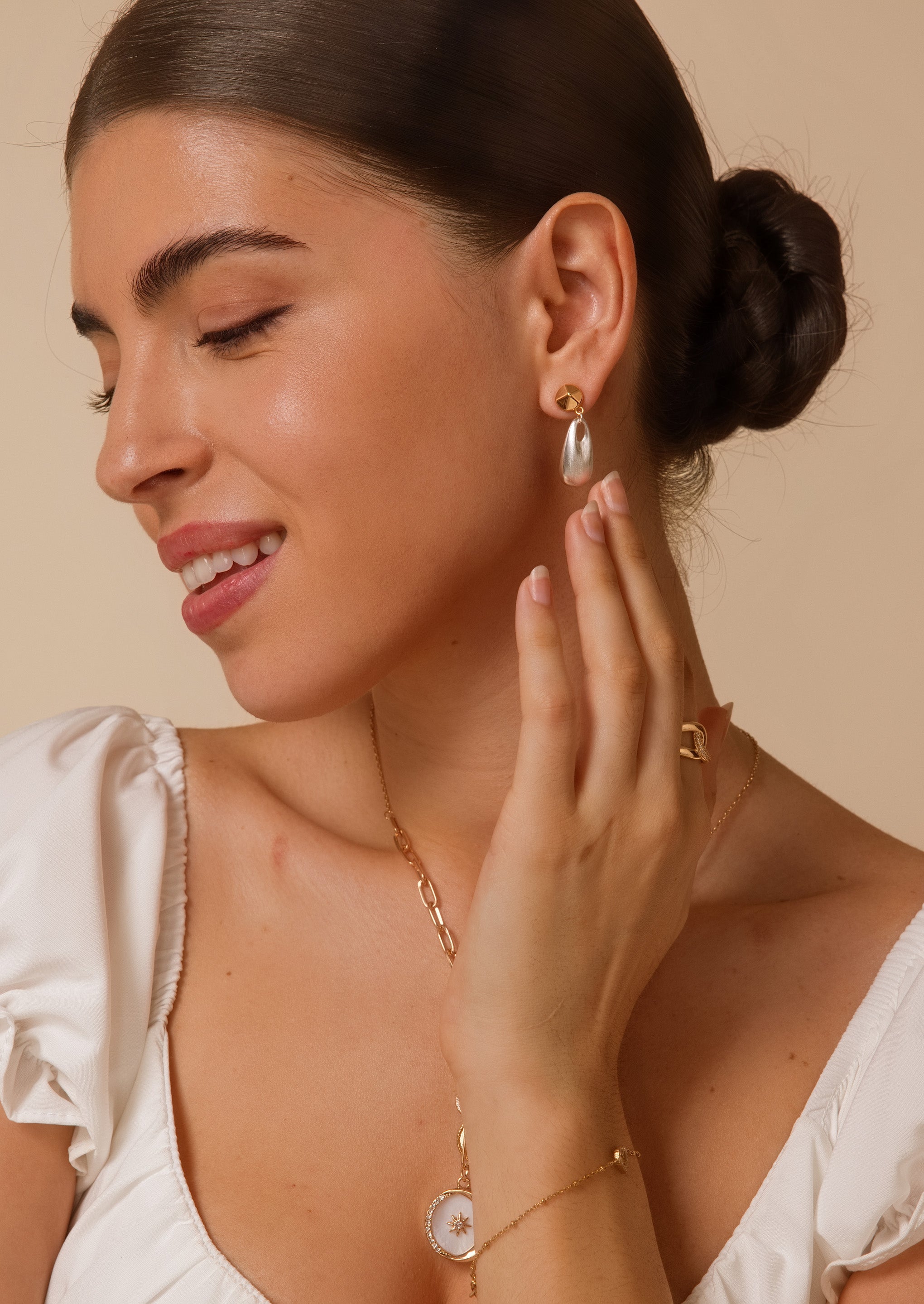 Teardrop Stud Earrings