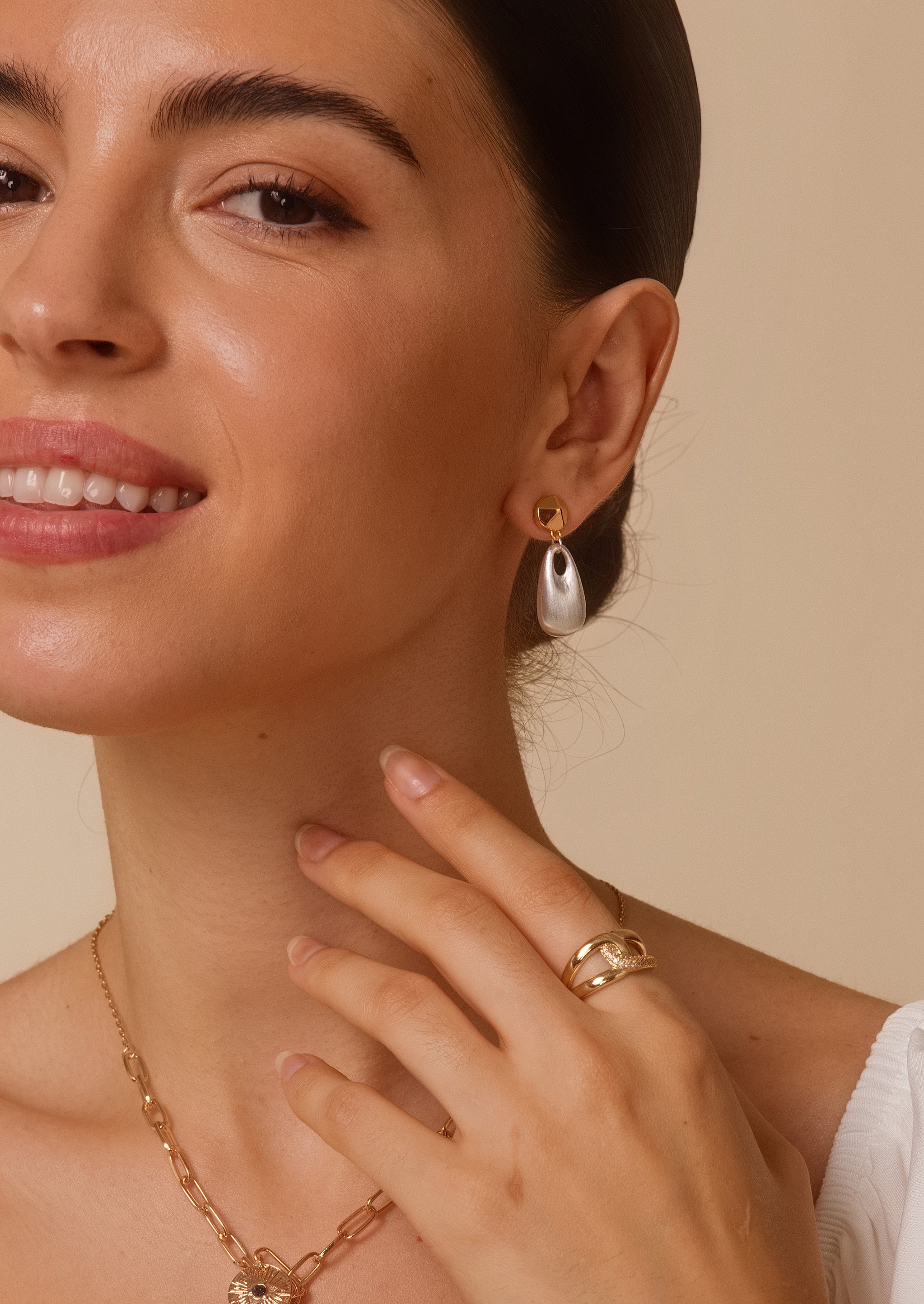 Teardrop Stud Earrings