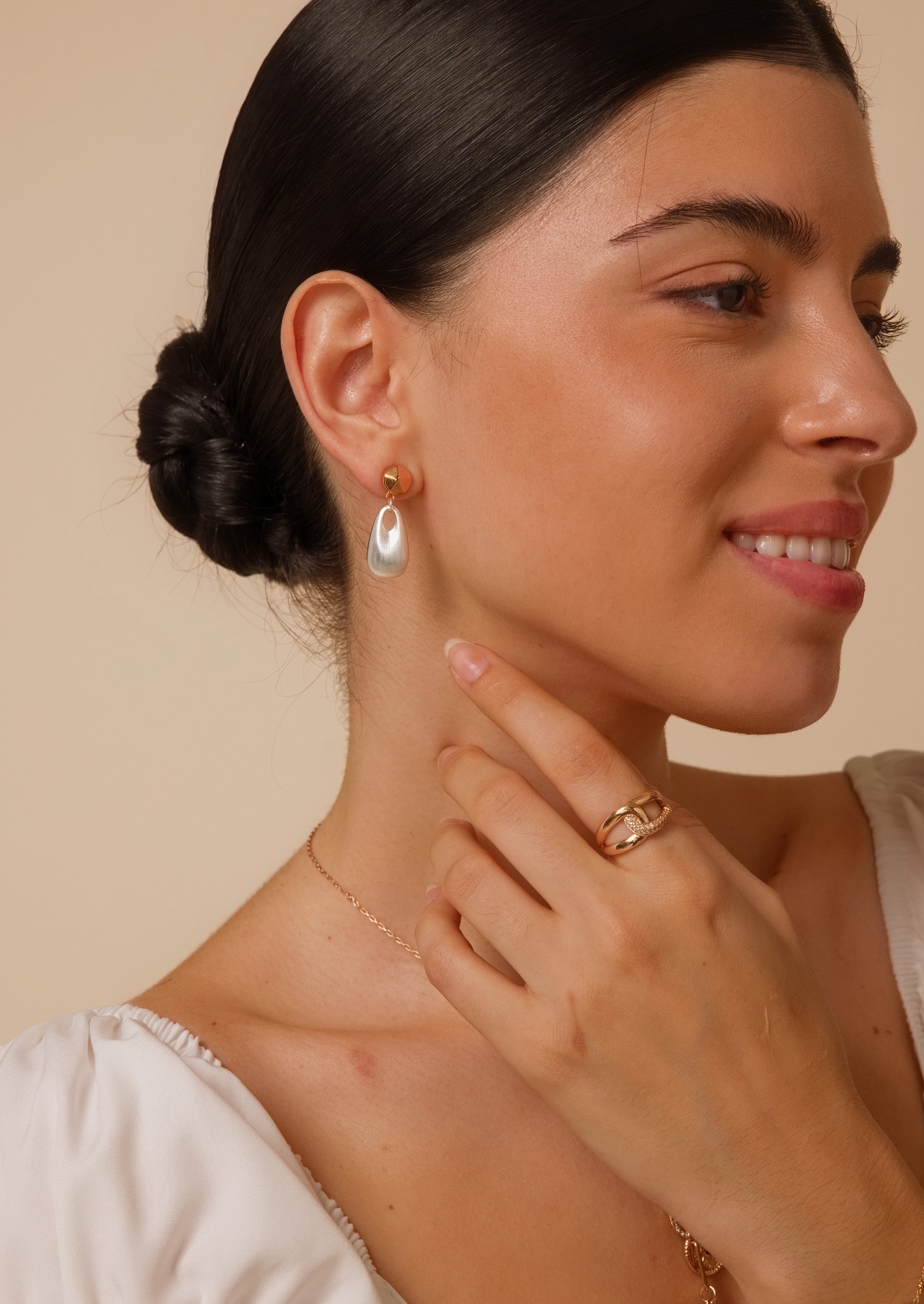 Teardrop Stud Earrings