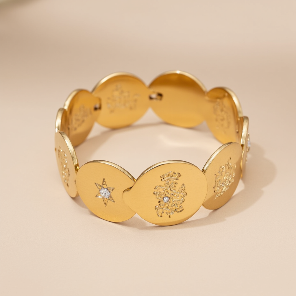 Hexagram Oval Link Bracelet