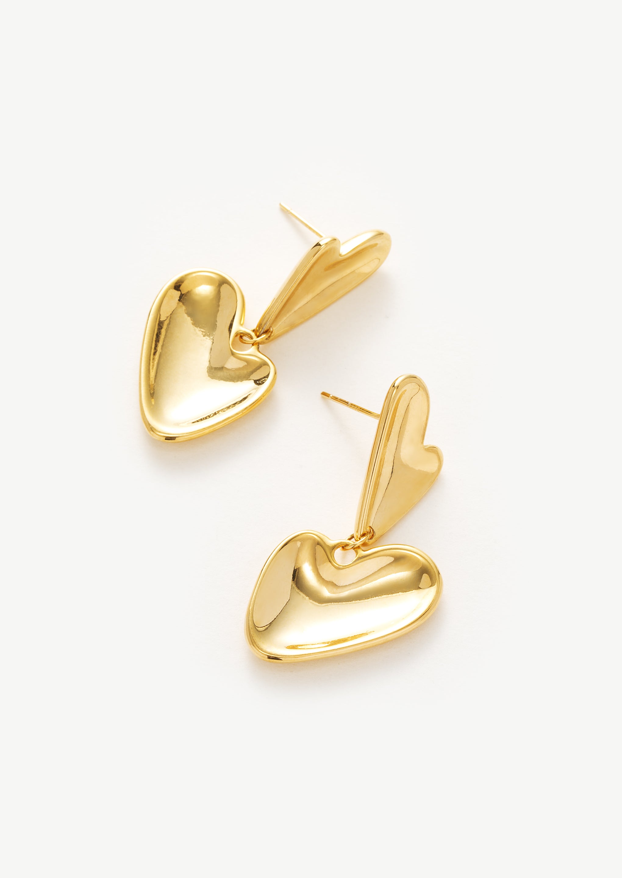 Heart Statement Drop Earrings