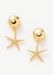 Starfish Drop Stud Earrings