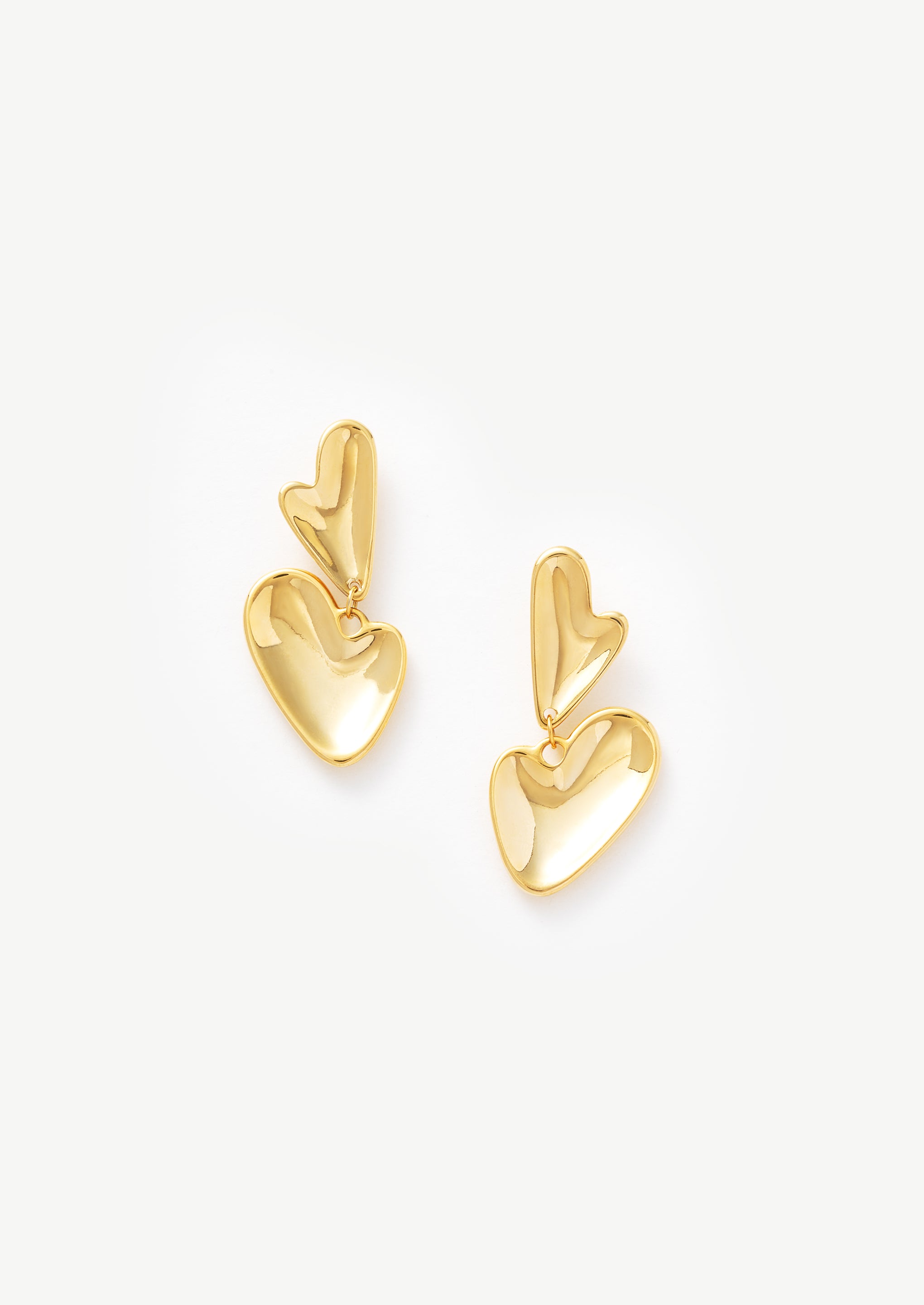 Heart Statement Drop Earrings