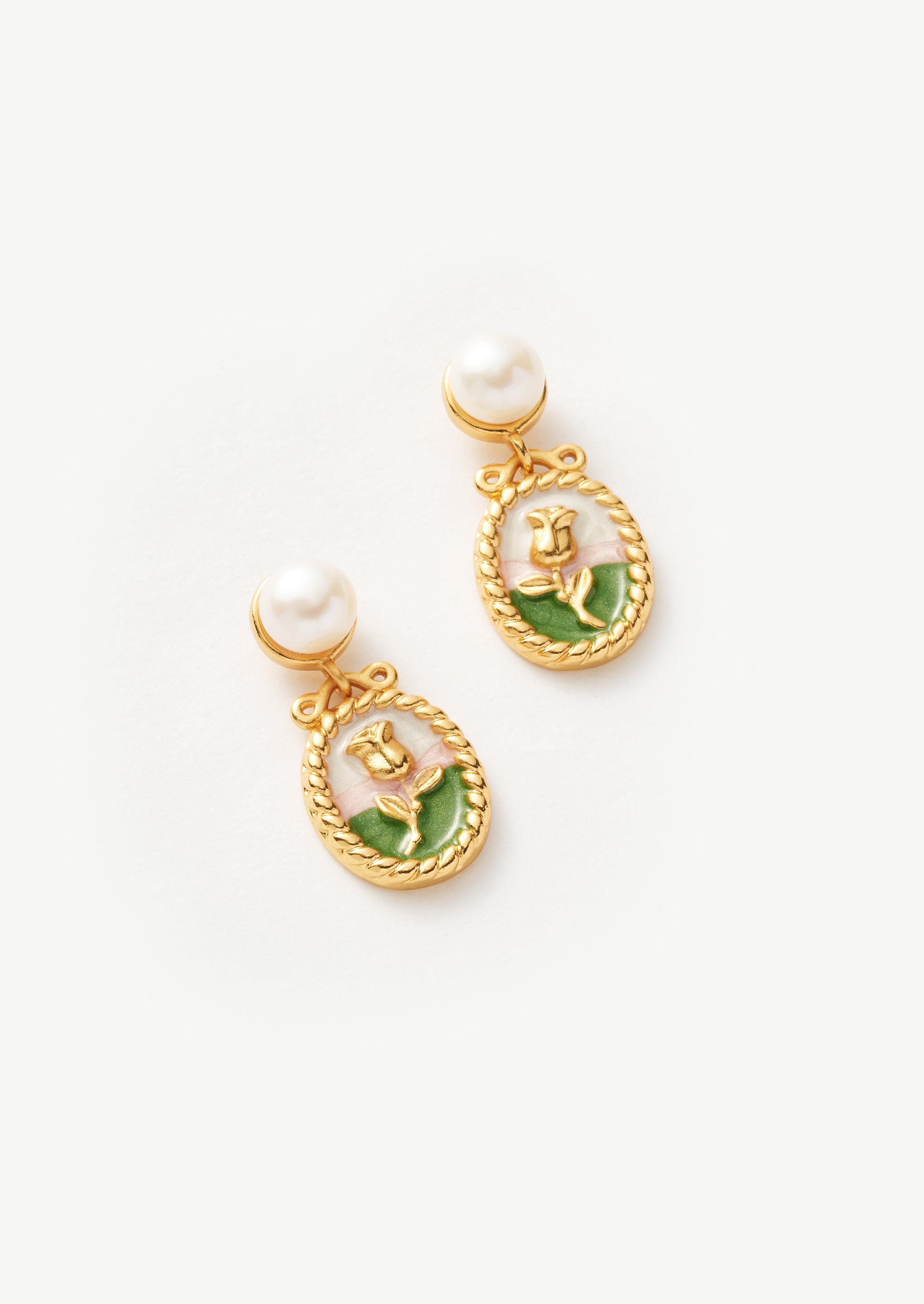 Rose Wreath Stud Earrings