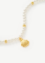 Shell Pearl Beaded Necklace