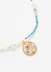 Rose Wreath Beaded Necklace