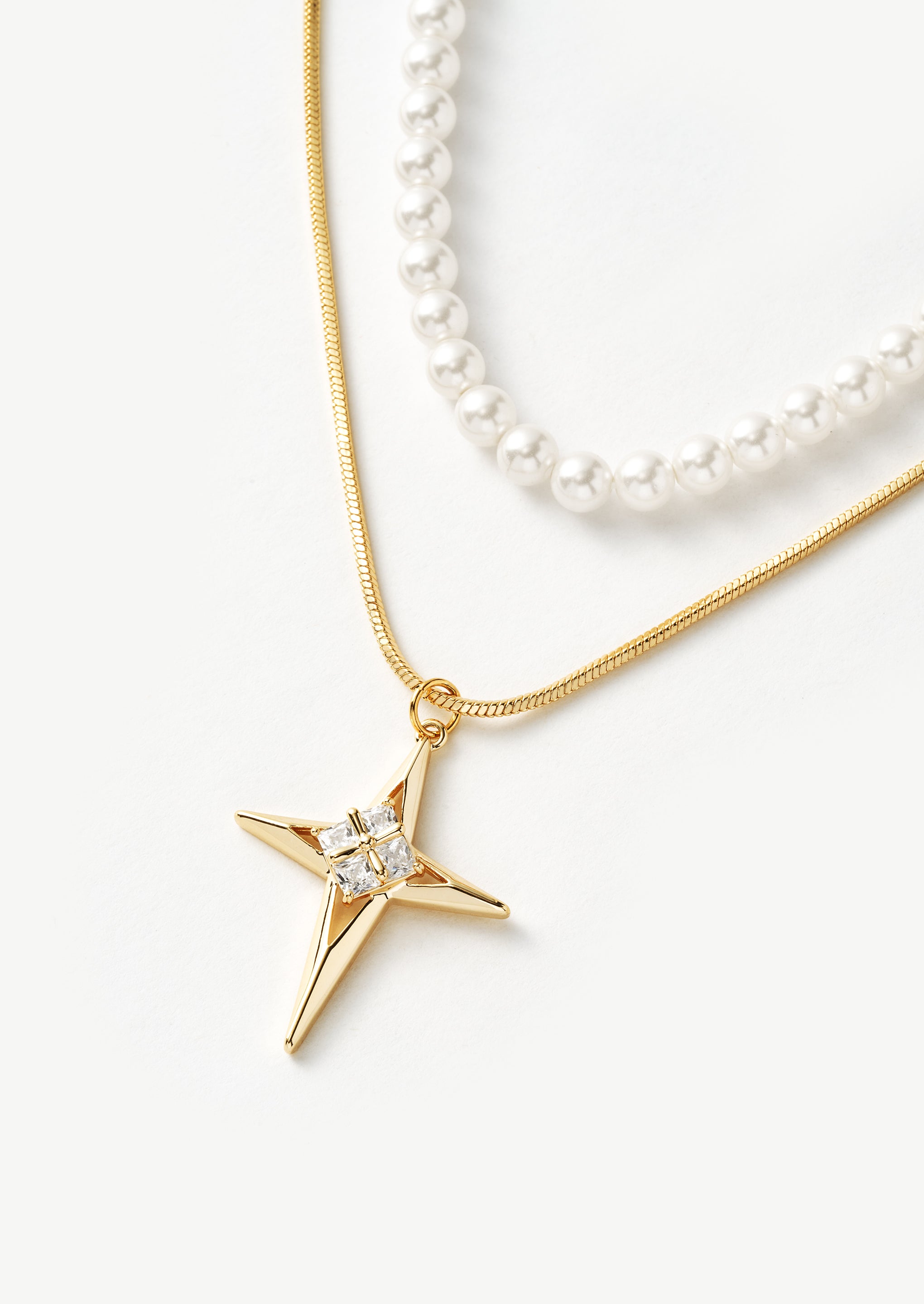 North Star Pearl Double Necklace