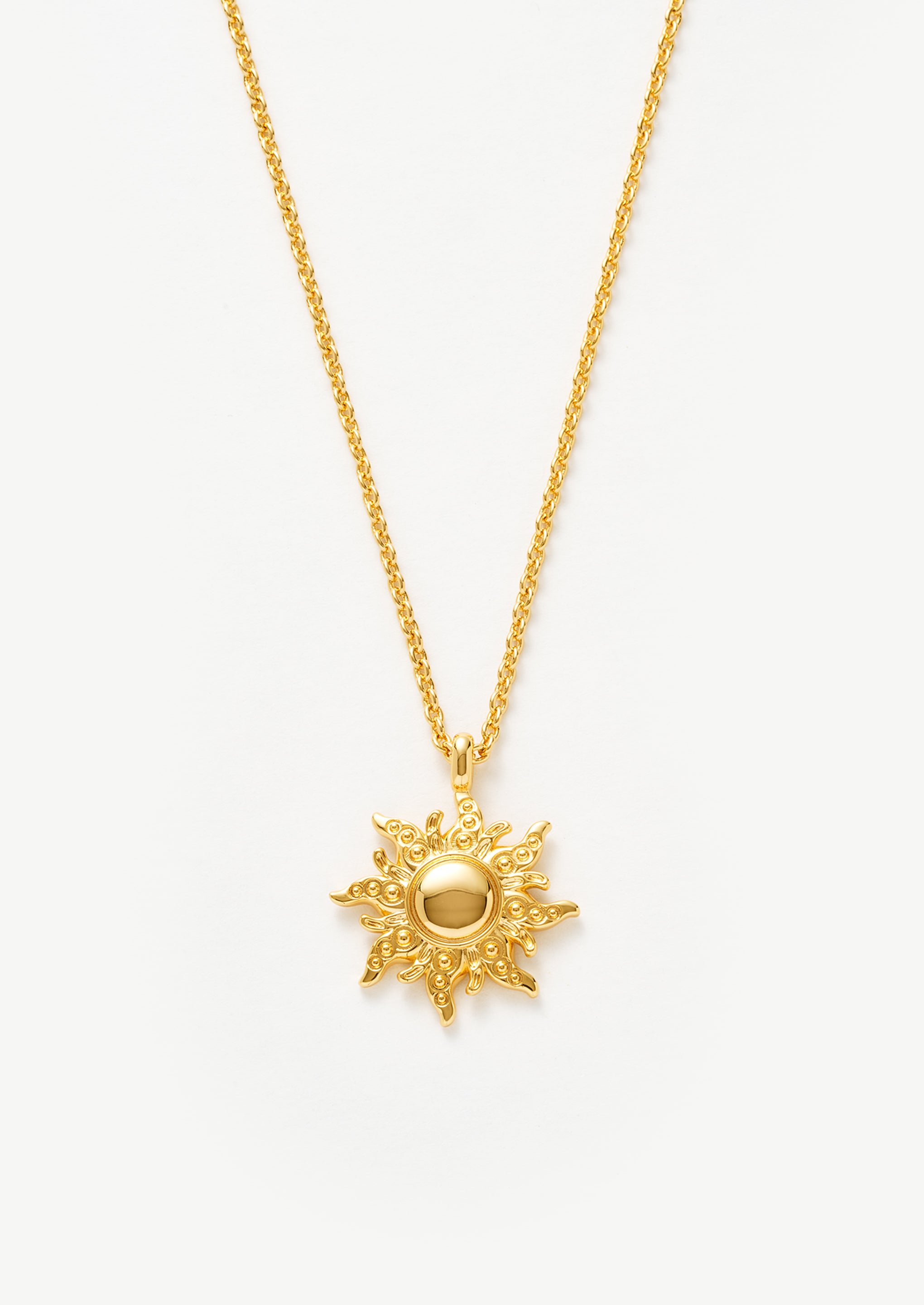 Sunburst Pendant Chain Necklace