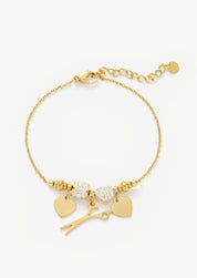 Scissor Heart Chain Bracelet