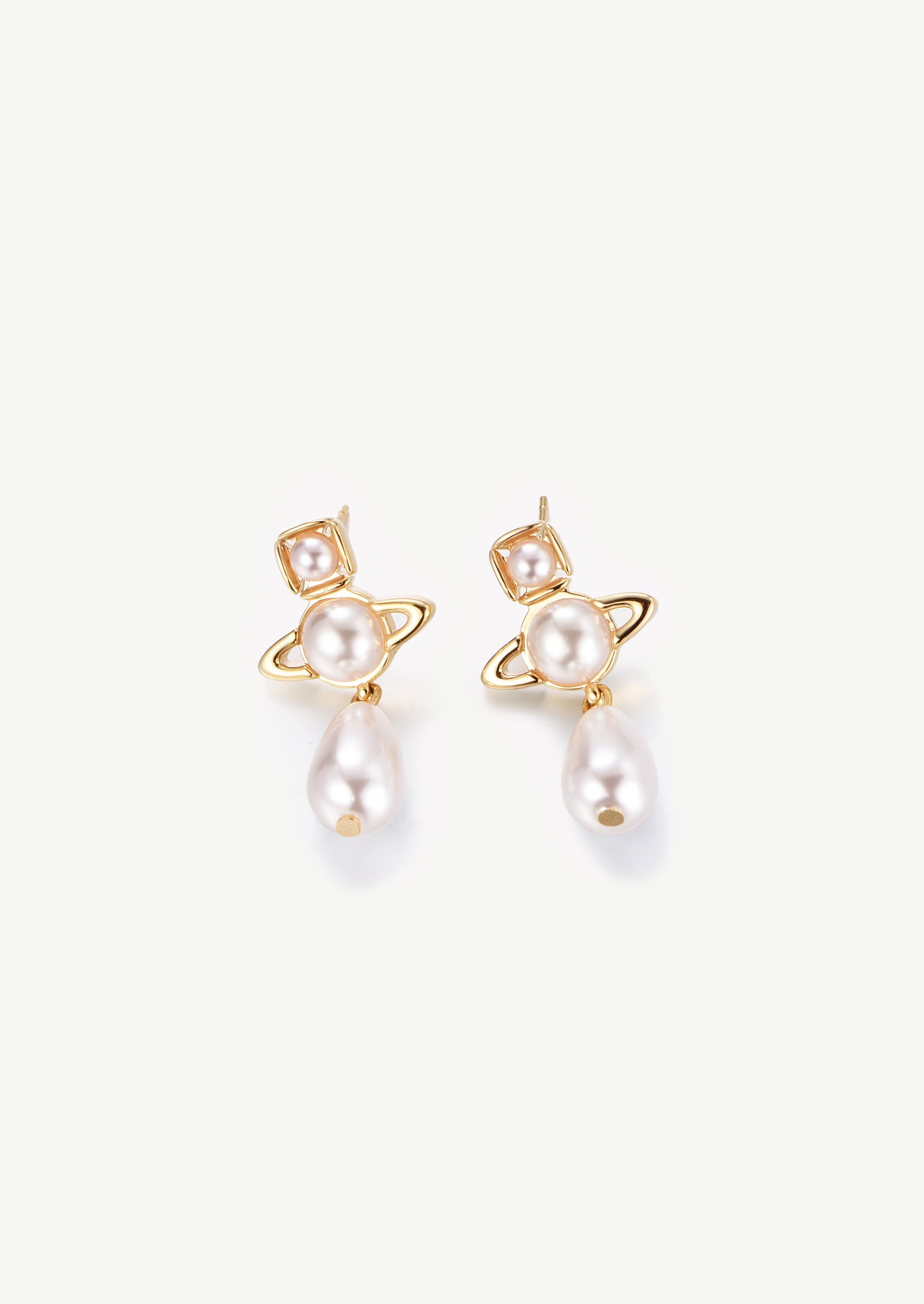 Pearl Planet Drop Earrings